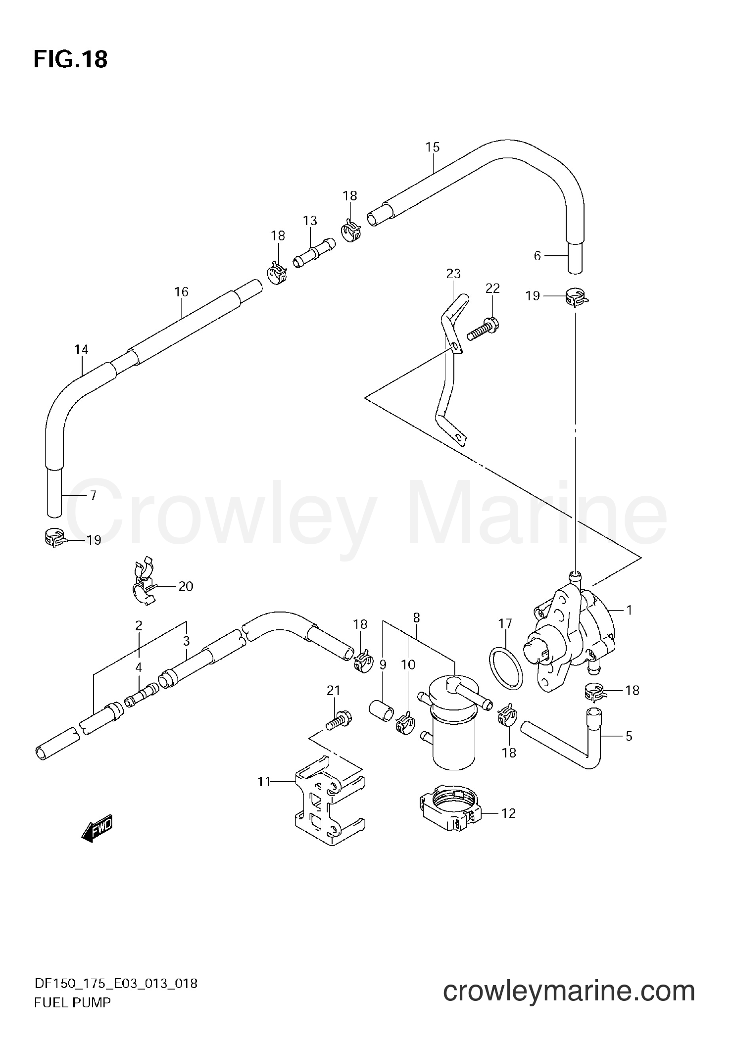Suzuki Marine DF175 310001~ - FUEL PUMP