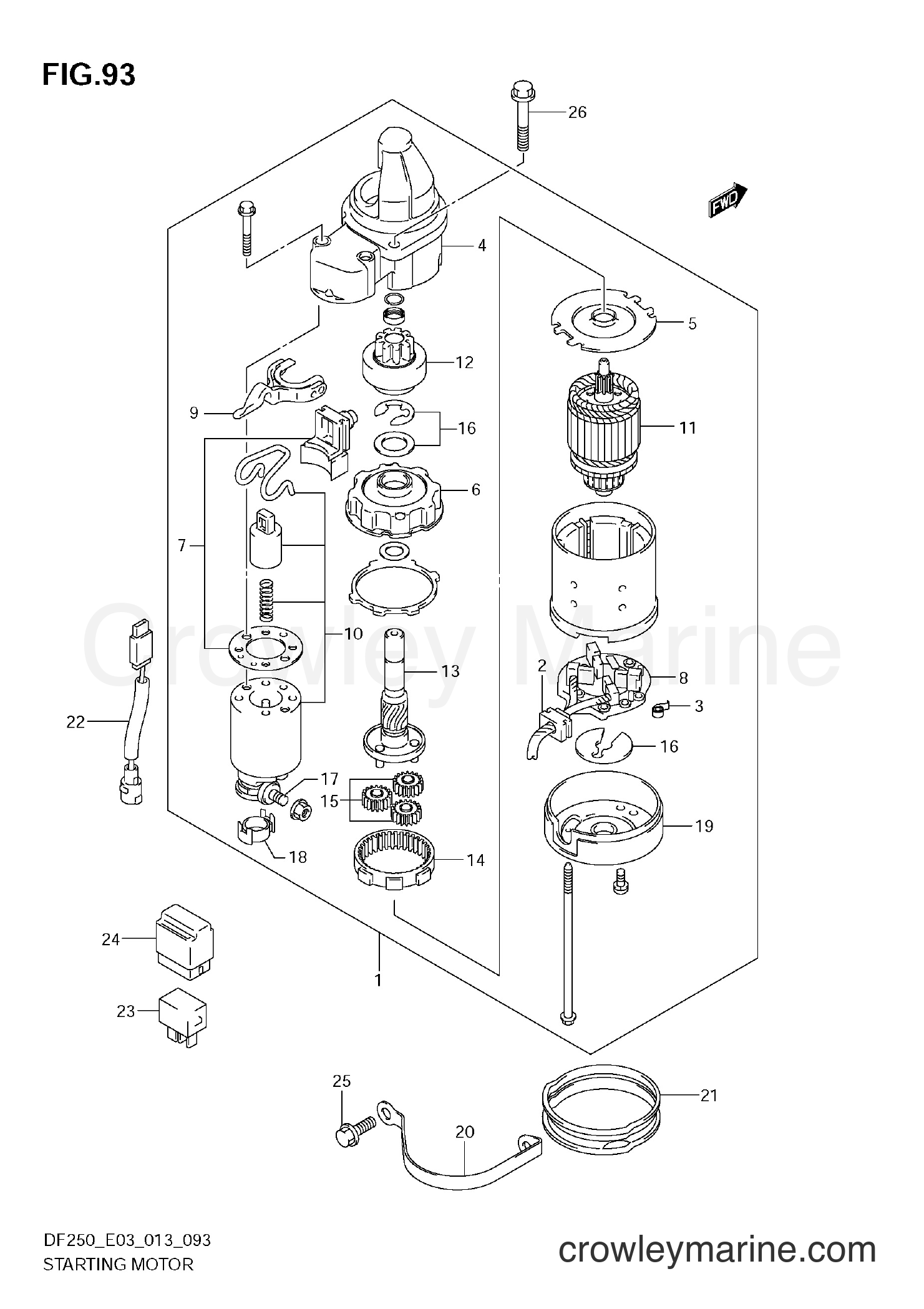Suzuki Marine DF200 310001~ - STARTING MOTOR