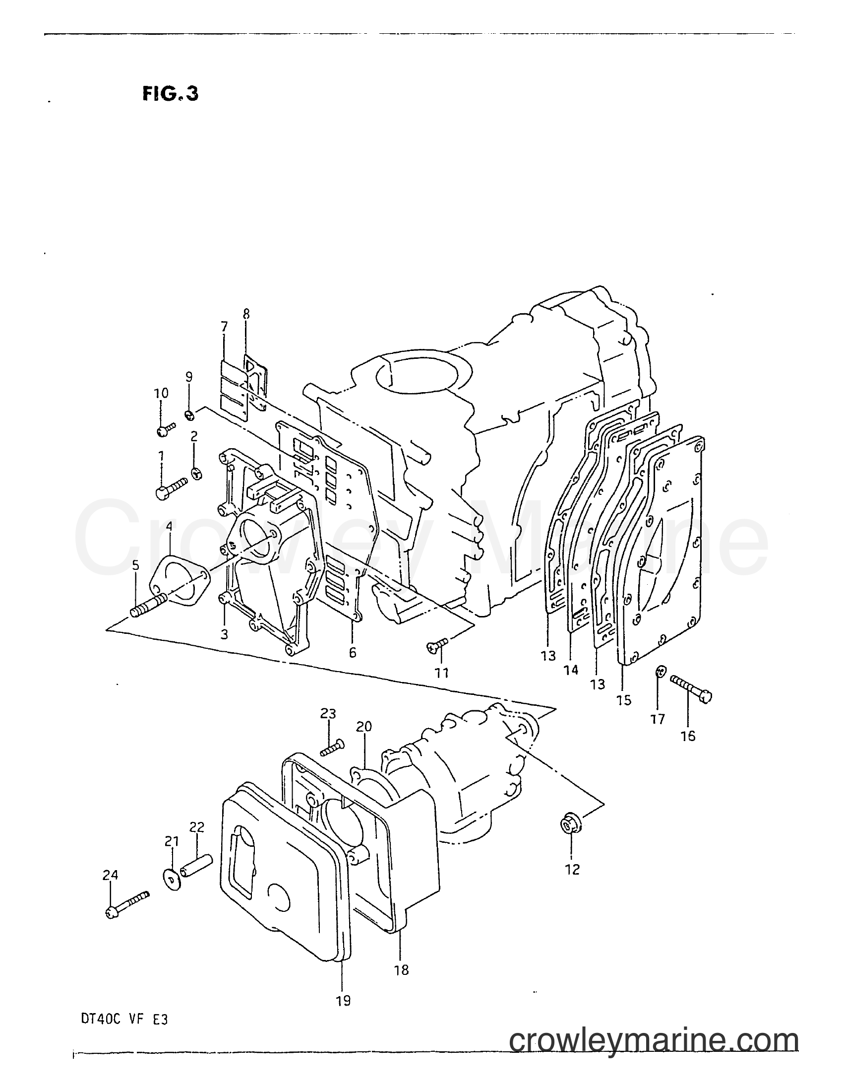 Suzuki Marine DT40 - INLET CASE