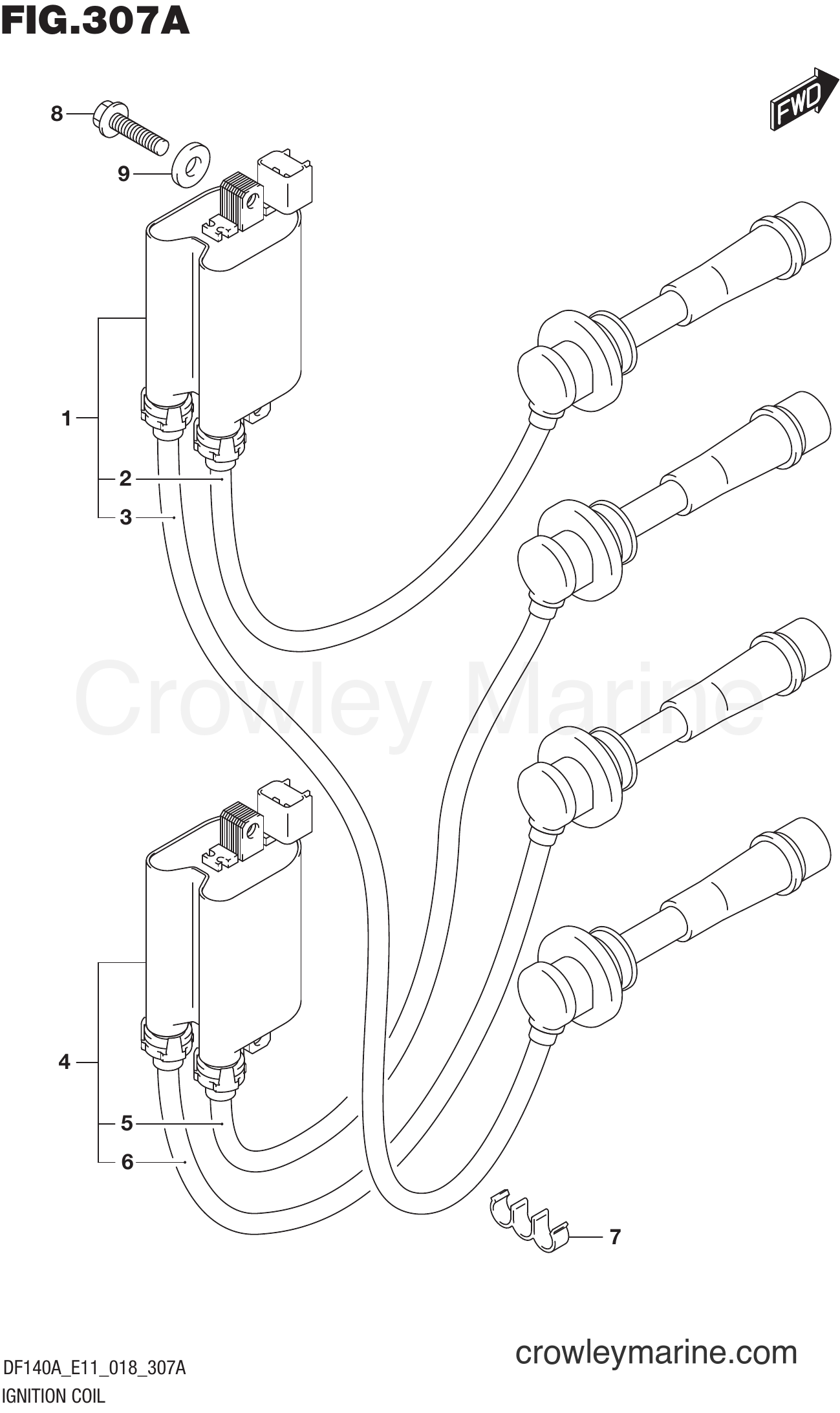Suzuki Marine DF140AZ 810001~ - IGNITION COIL