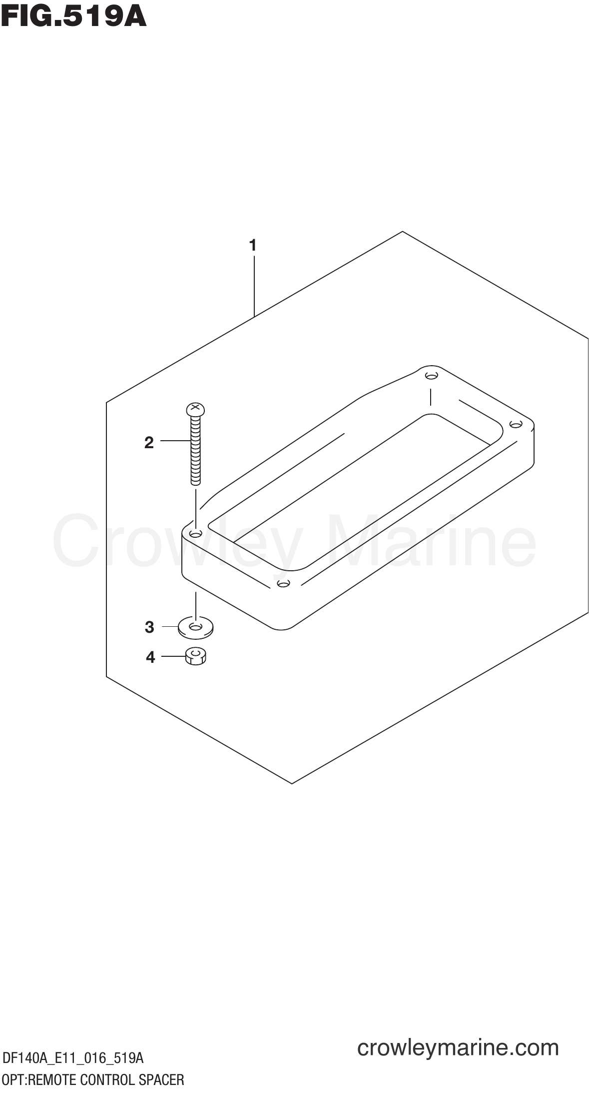 Suzuki Marine DF140AT 610001~ - OPT:REMOTE CONTROL SPACER