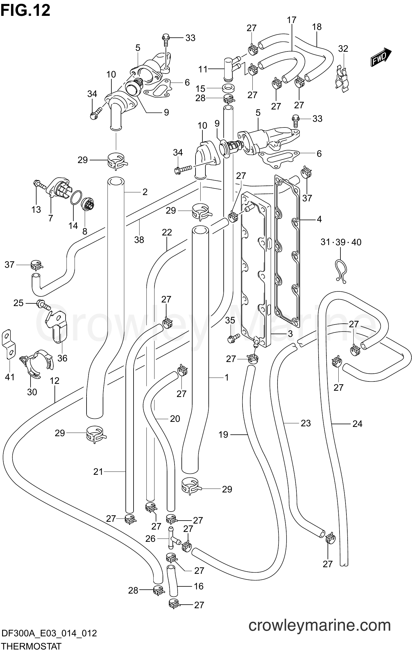 Suzuki Marine DF250AP 410001~ - THERMOSTAT