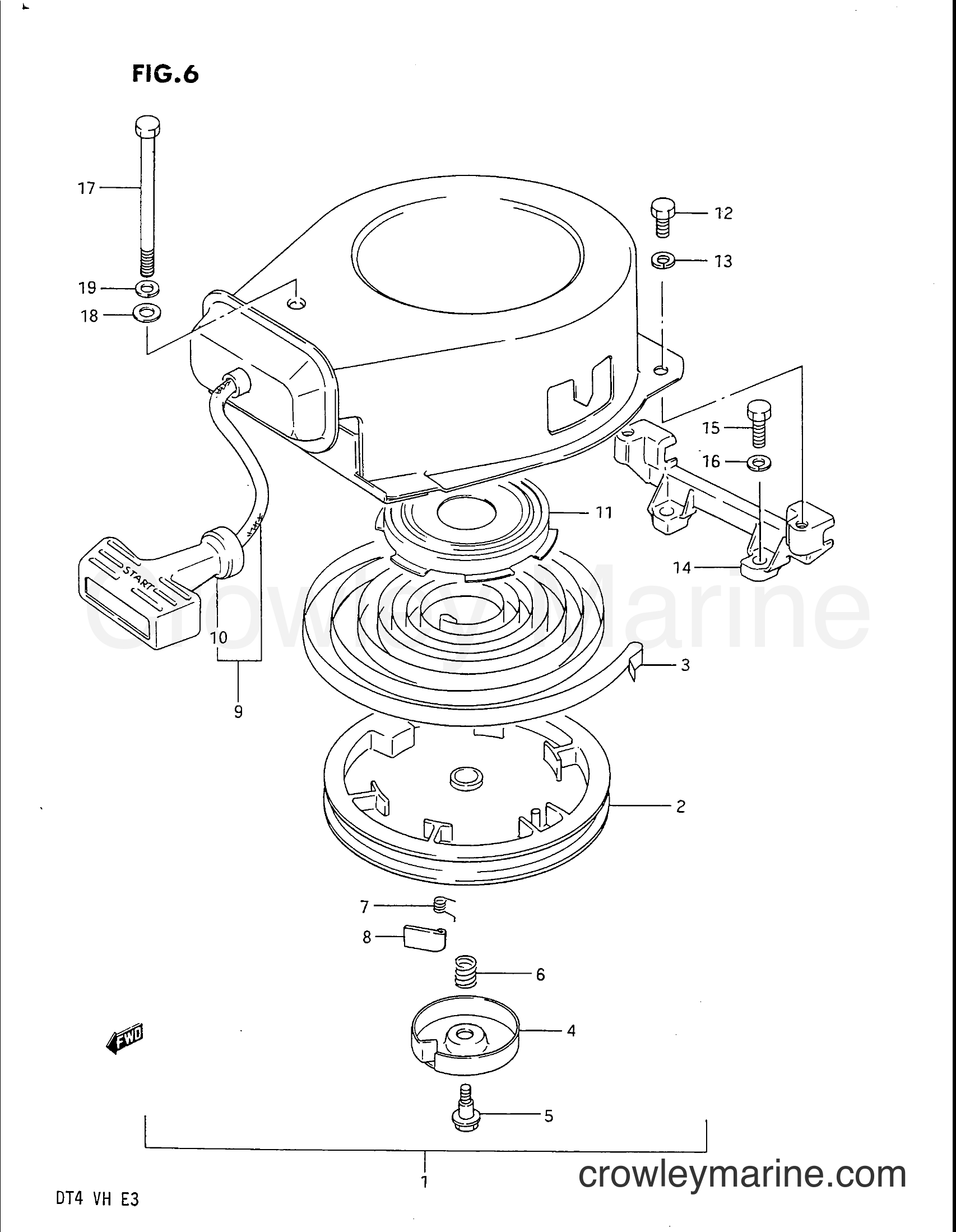 Suzuki Marine DT4V - RECOIL STARTER