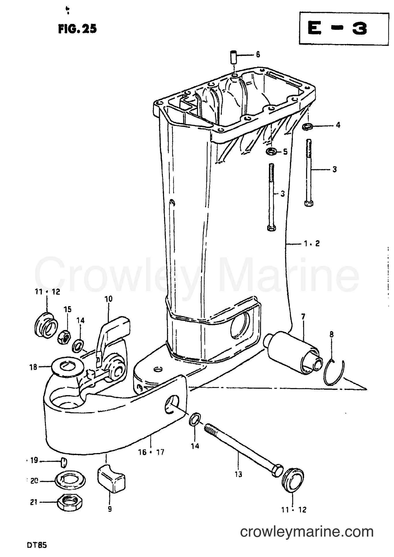 Suzuki Marine DT85 - DRIVESHAFT HOUSING