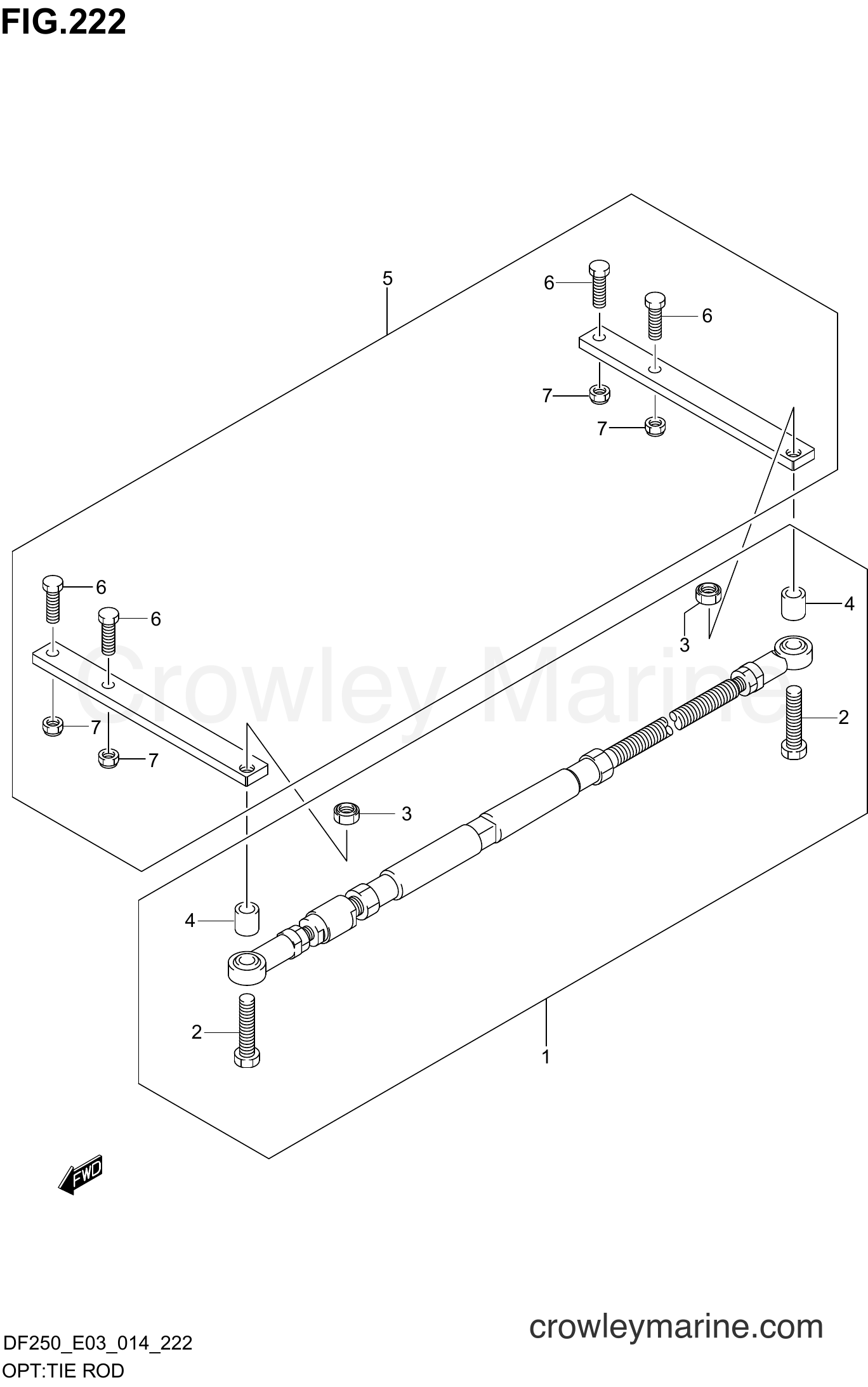 Suzuki Marine DF250 410001~ - OPT:TIE ROD