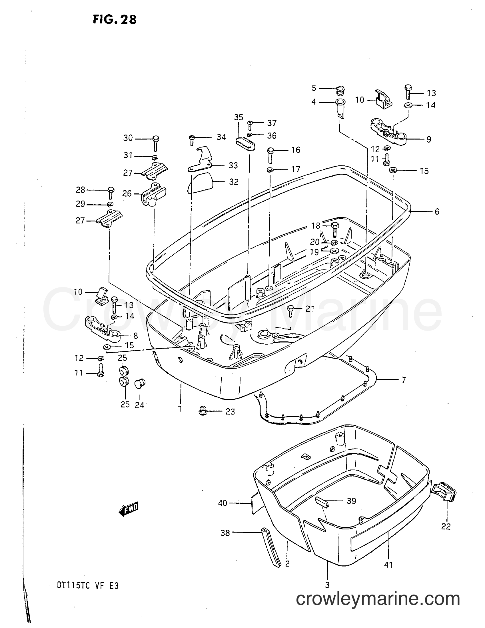 Suzuki Marine DT115 - LOWER COVER