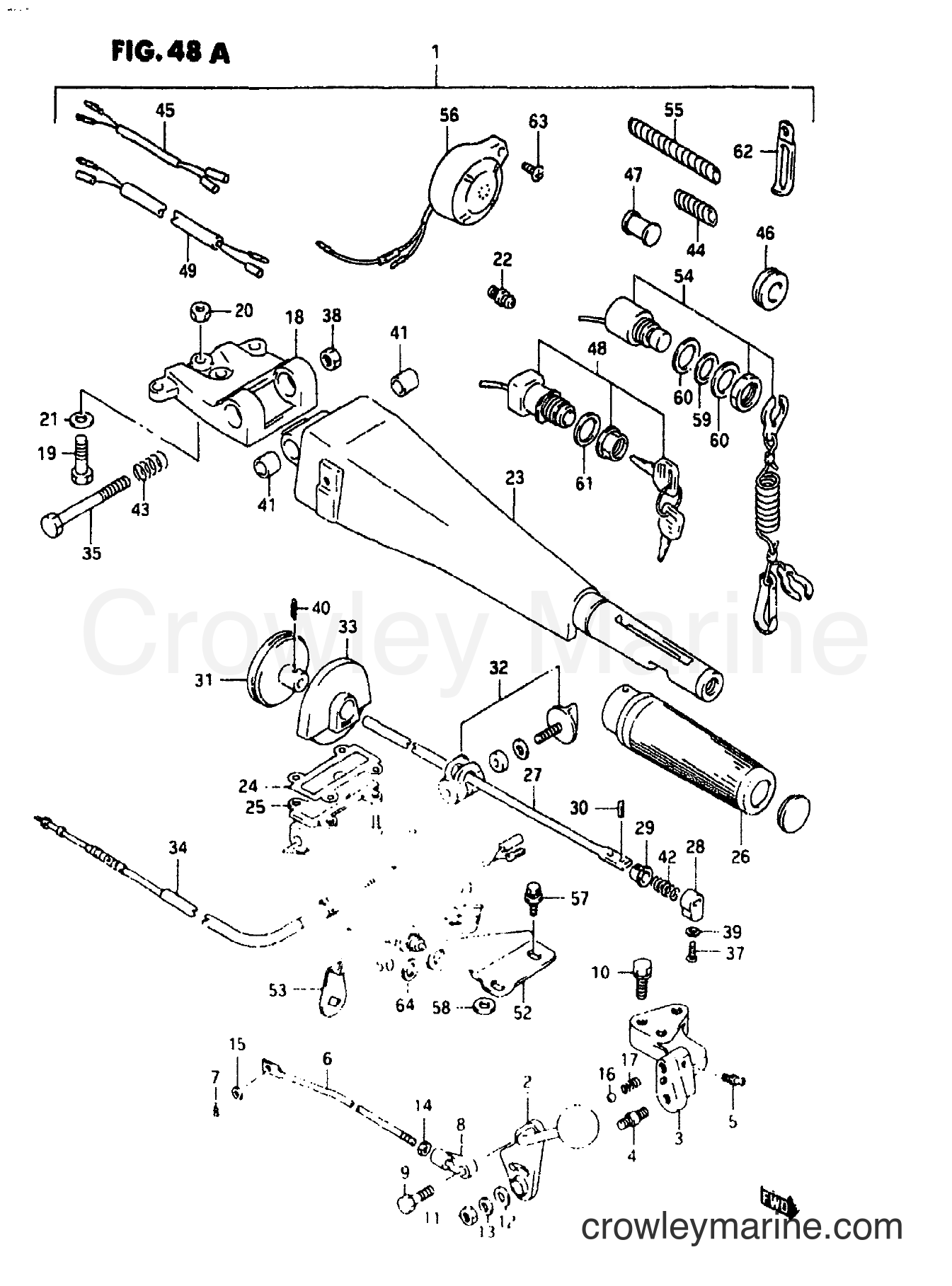Suzuki Marine DT65 - HANDLE (MODEL:96,97)