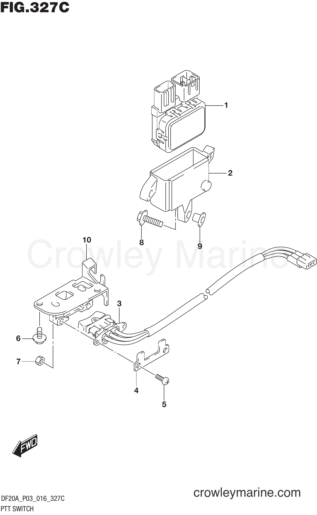 Suzuki Marine DF9.9B 610001~ - PTT SWITCH (DF15ATH P03)