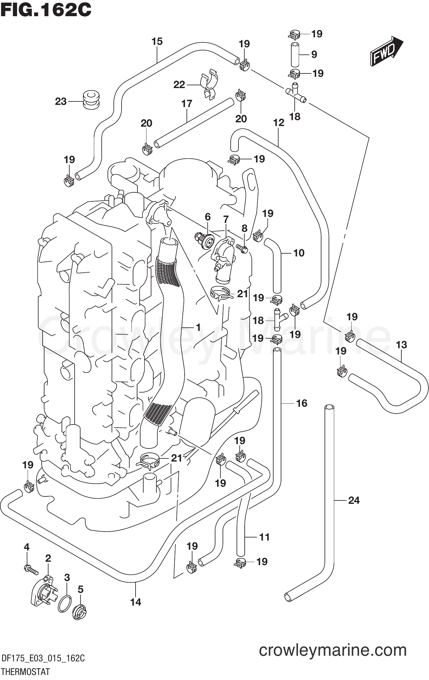 Suzuki Marine DF175TG 51001~ - THERMOSTAT (DF150Z E03)