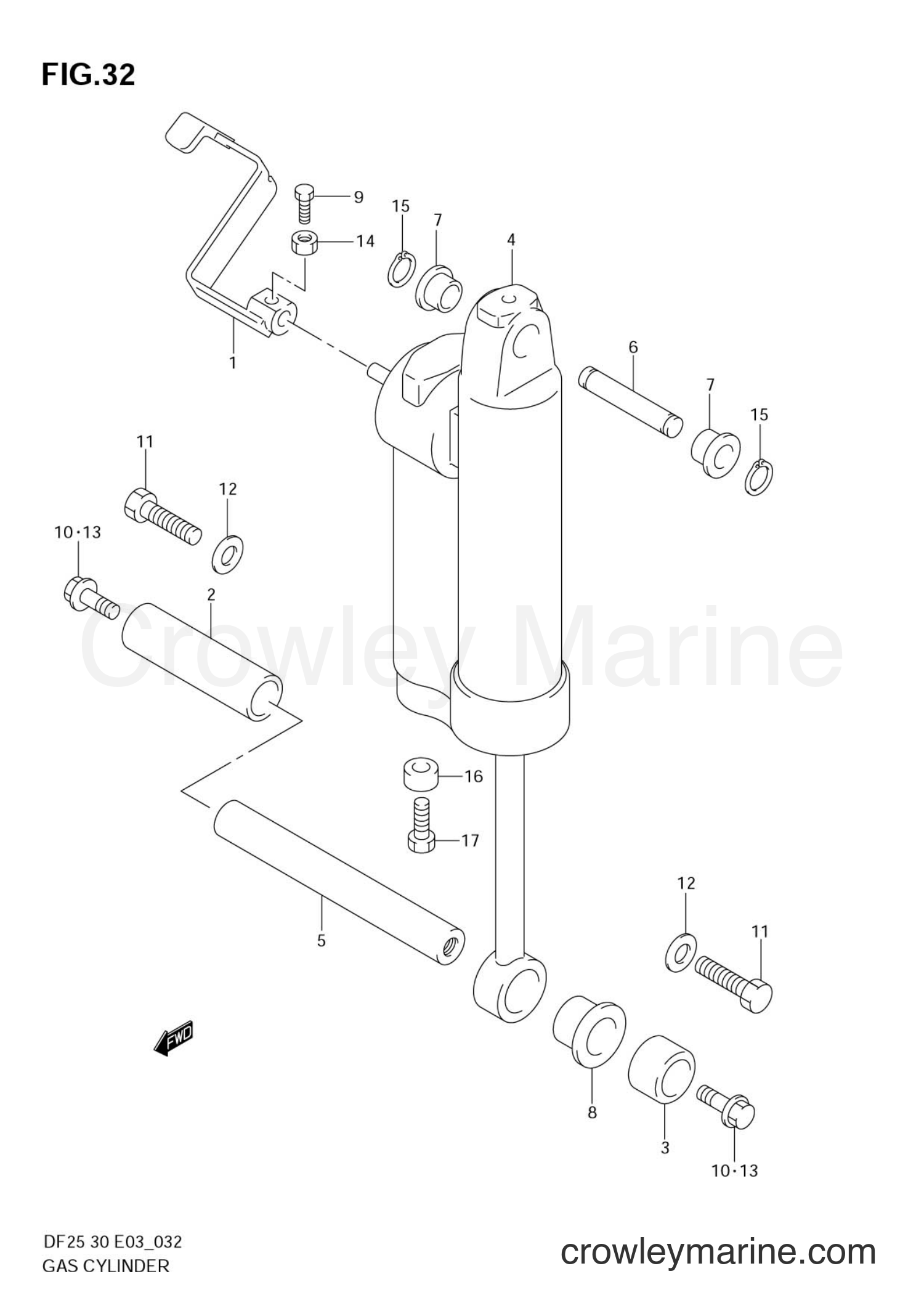 Suzuki Marine DF30 - GAS CYLINDER
