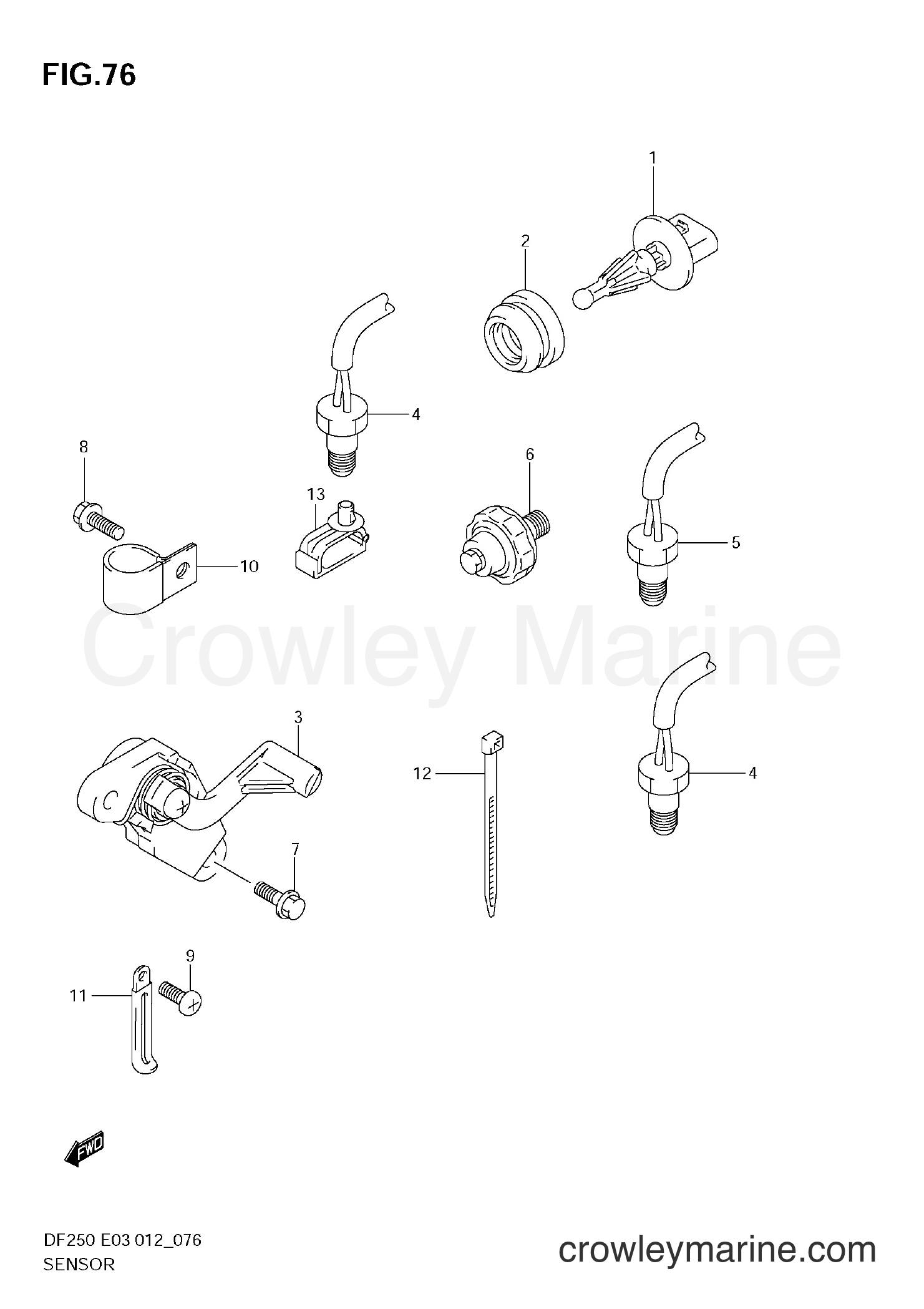 Suzuki Marine DF200 210001~ - SENSOR (DF250T E3)