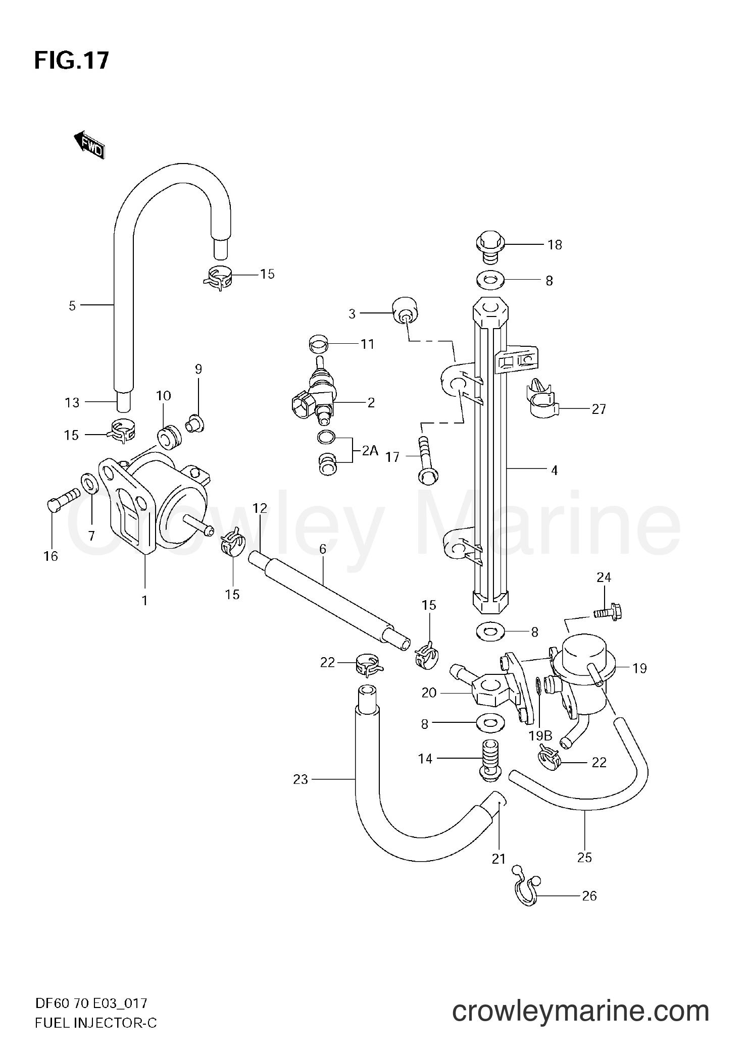 Suzuki Marine DF70 - FUEL INJECTOR