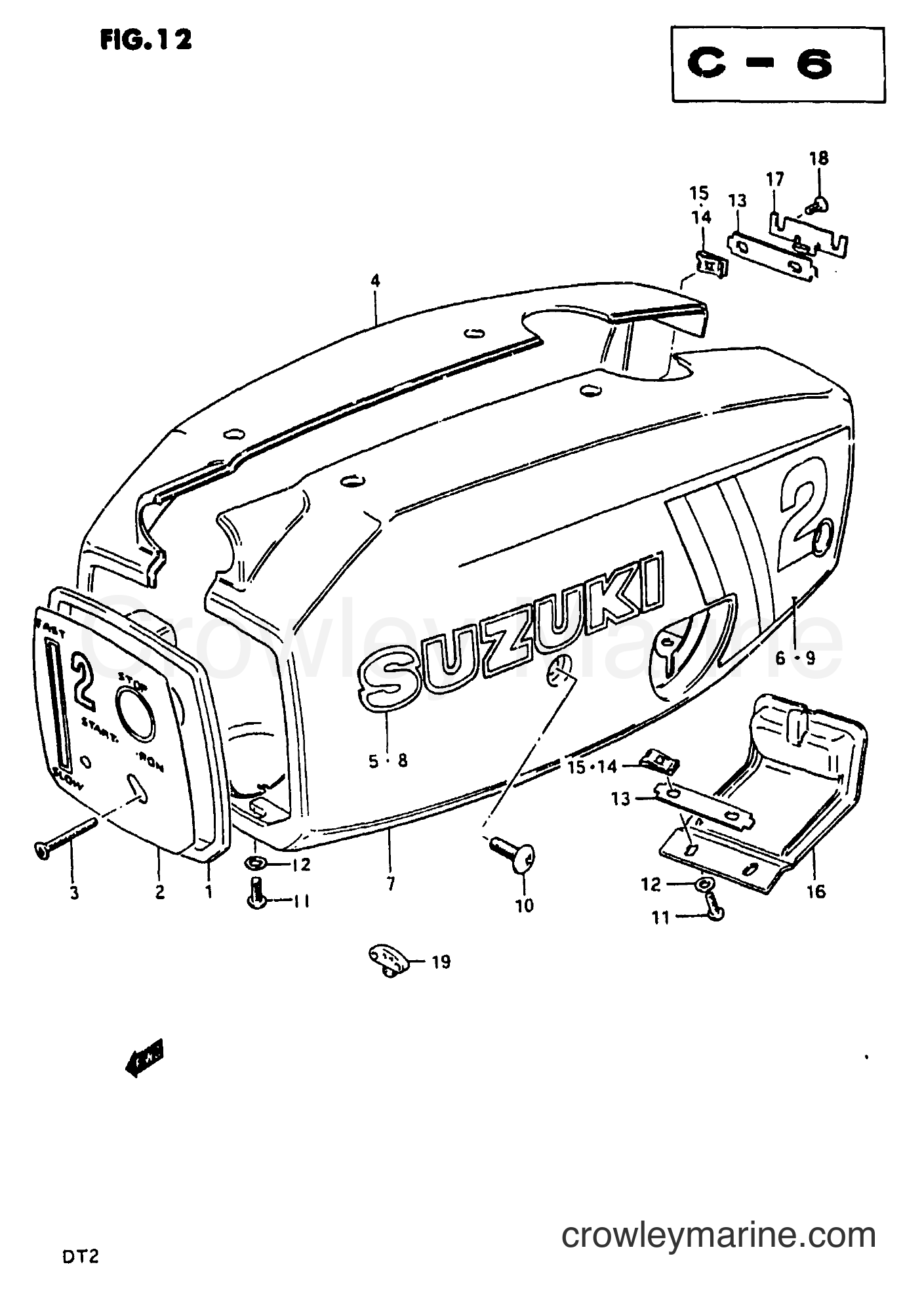 Suzuki Marine DT2 - ENGINE COVER