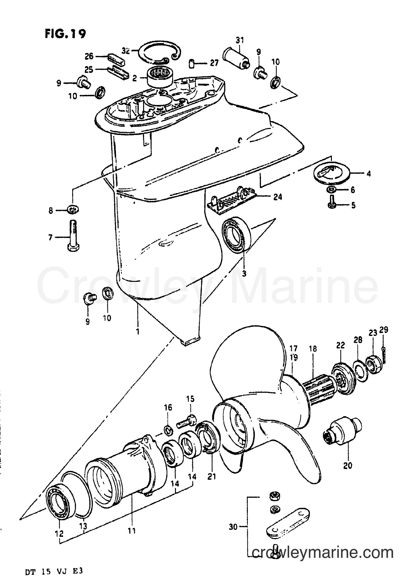 Suzuki Marine DT15 - GEAR CASE