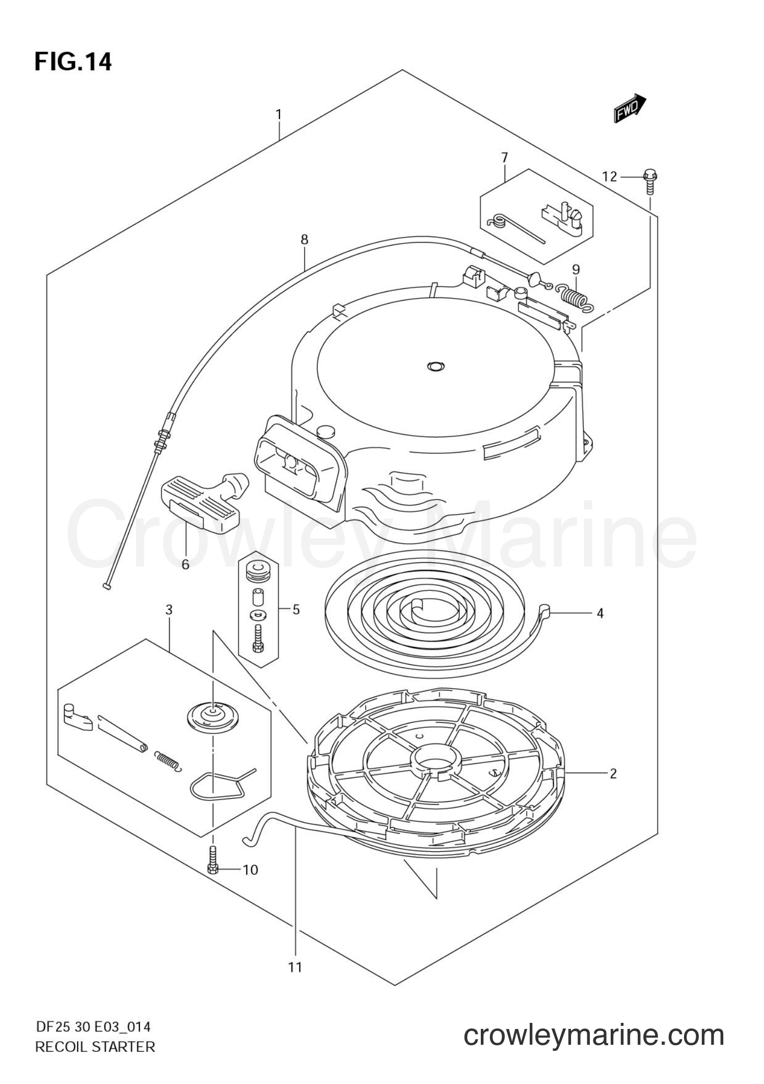 Suzuki Marine DF30 - RECOIL STARTER