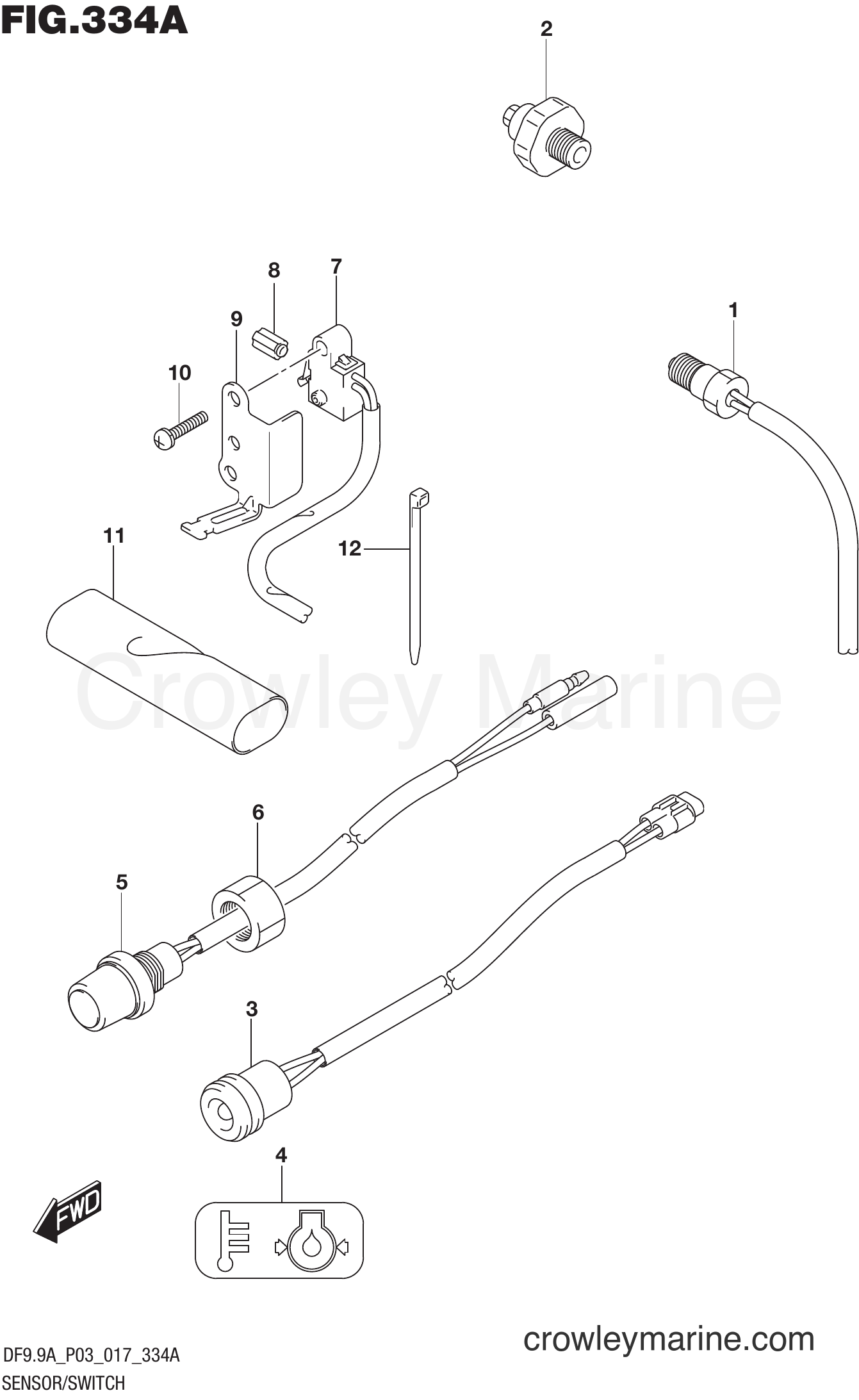 Suzuki Marine DF8A 710001~ - SENSOR/SWITCH (DF8A P03)