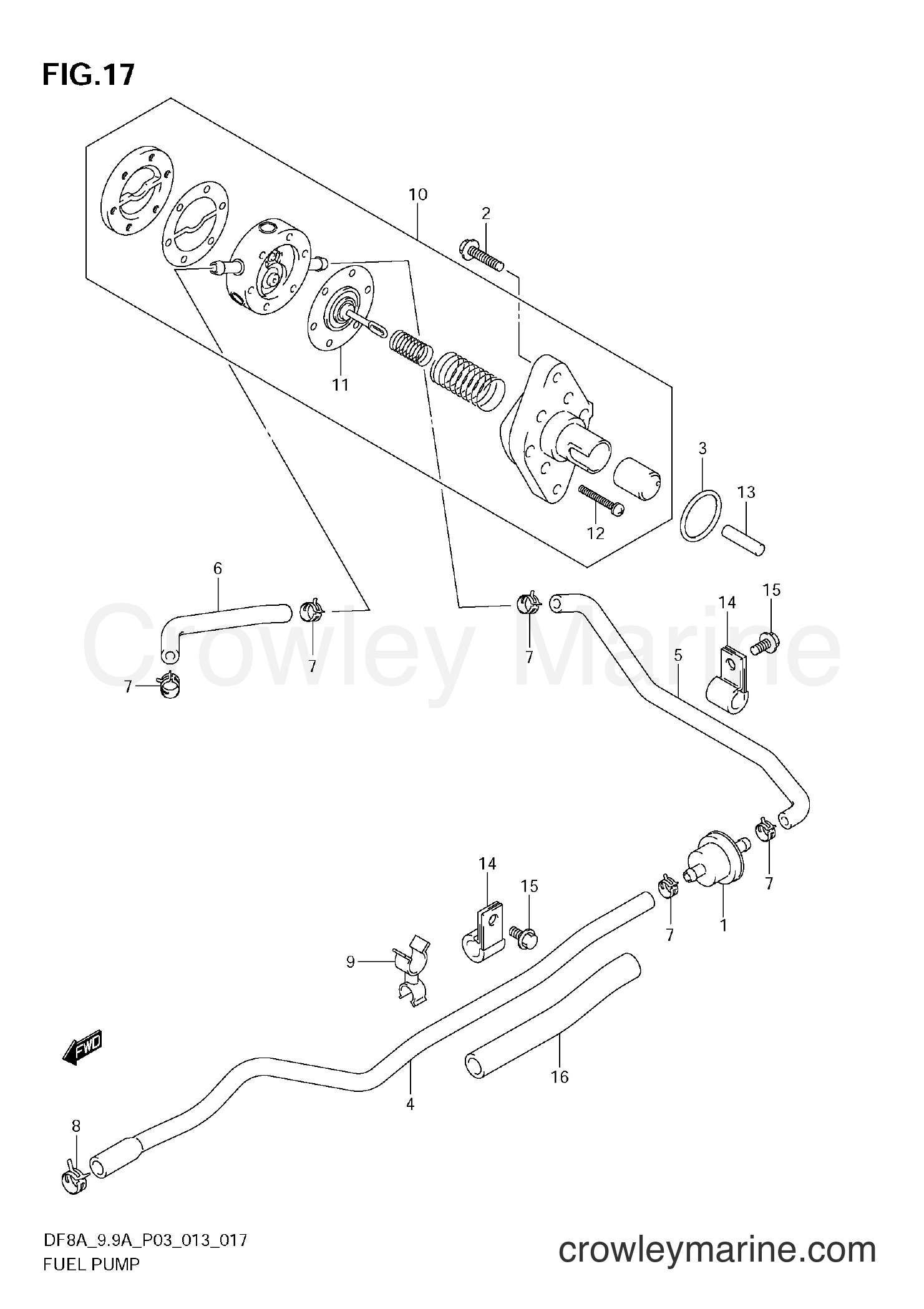 Suzuki Marine DF9.9A 310001~ - FUEL PUMP