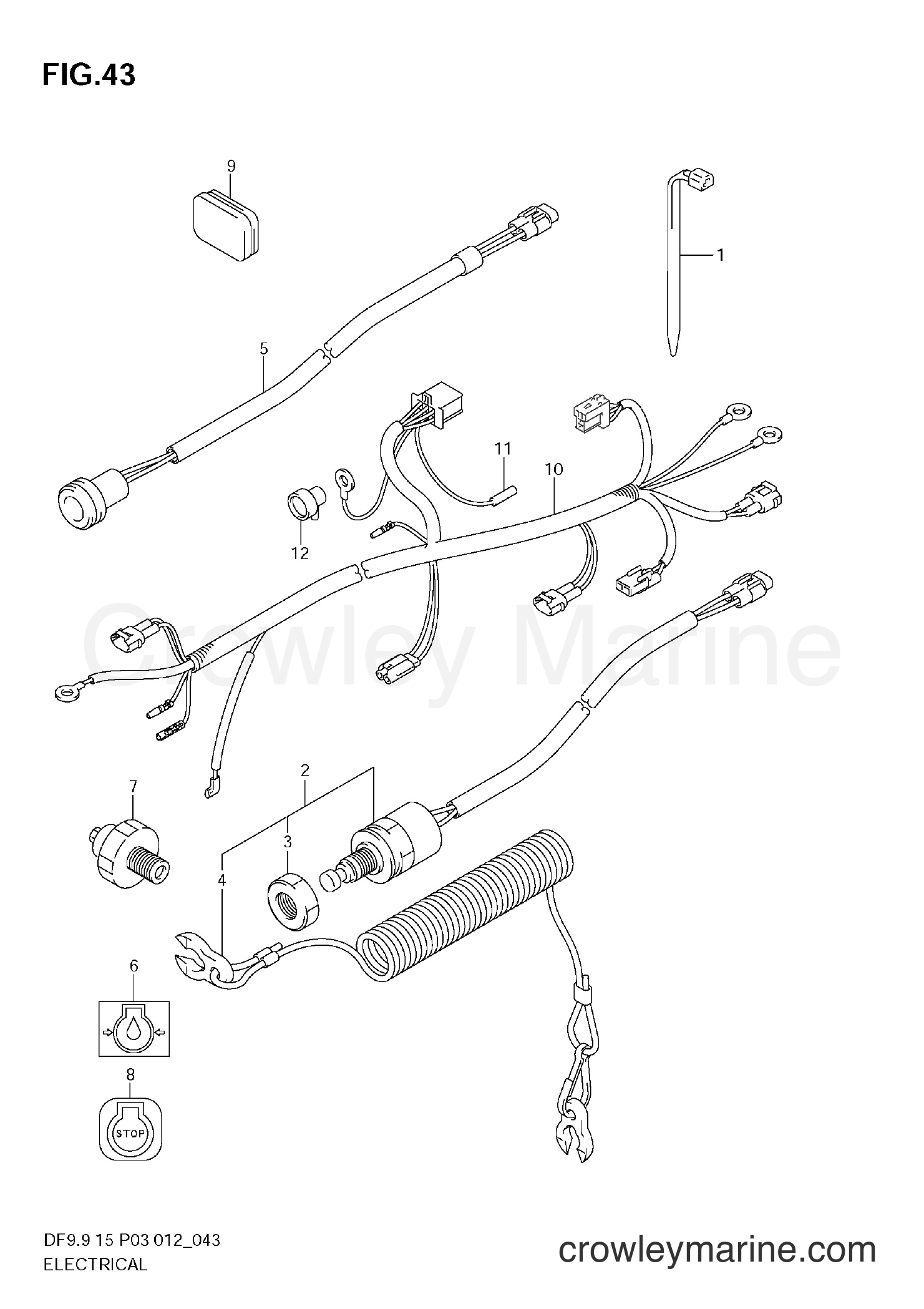 Suzuki Marine DF9.9 00993F-210001~ - ELECTRICAL (DF15)