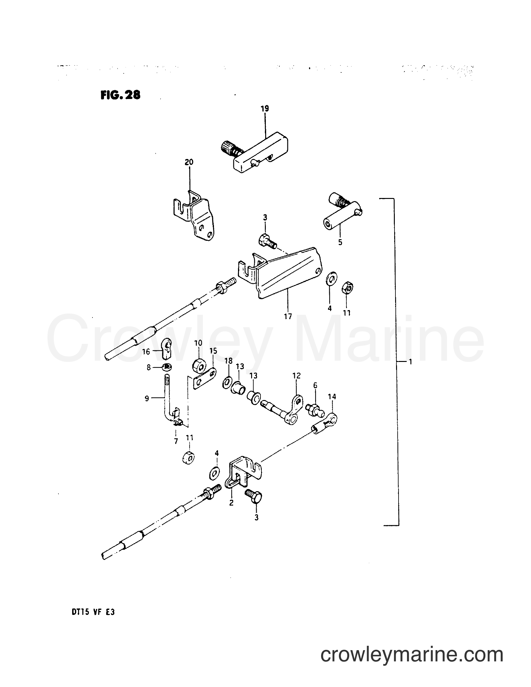 Suzuki Marine DT15 - OPTIONAL : REMOTE CONTROL PARTS