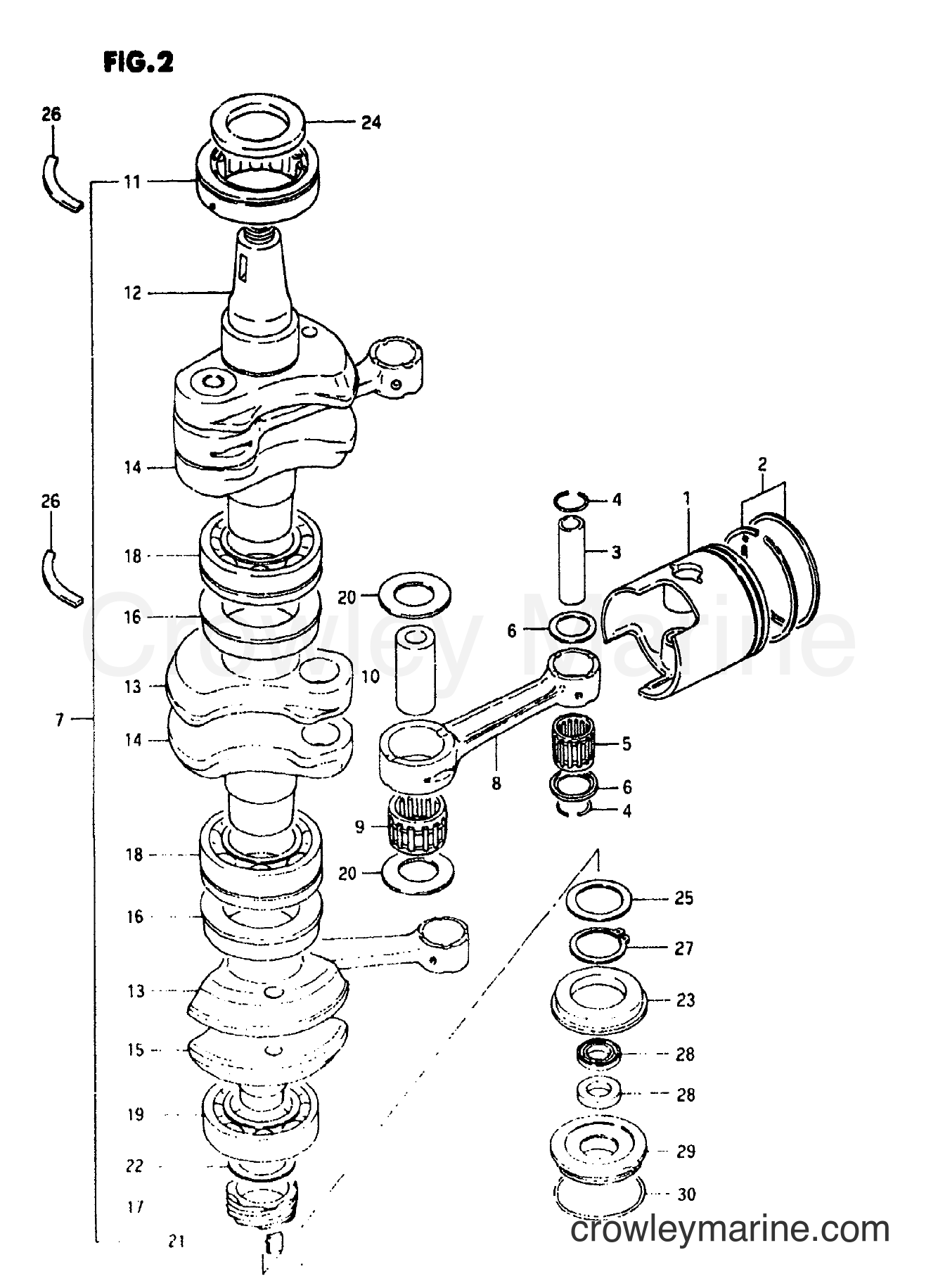 Suzuki Marine DT65 - CRANKSHAFT