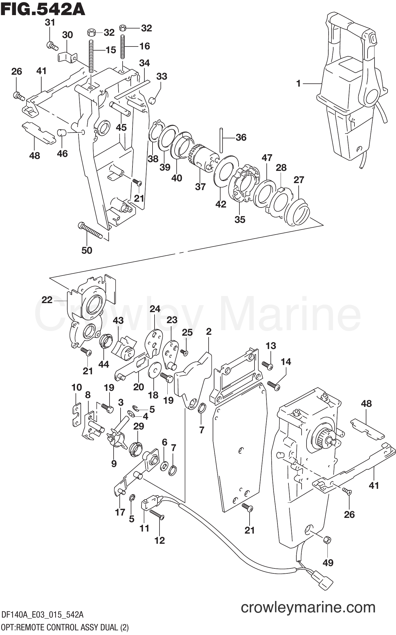 Suzuki Marine DF140AZ 510001~ - OPT:REMOTE CONTROL ASSY DUAL (2)
