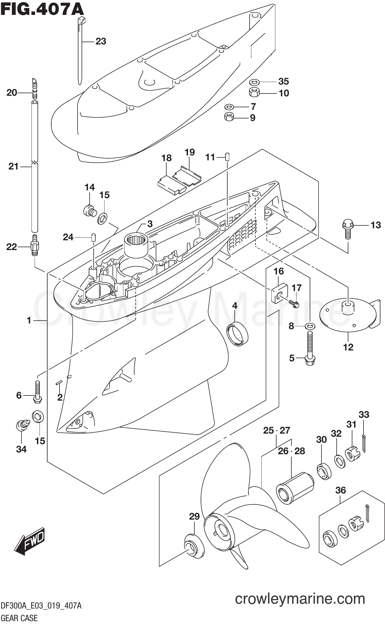 Suzuki Marine DF300AP 910001~ - GEAR CASE (DF300A)