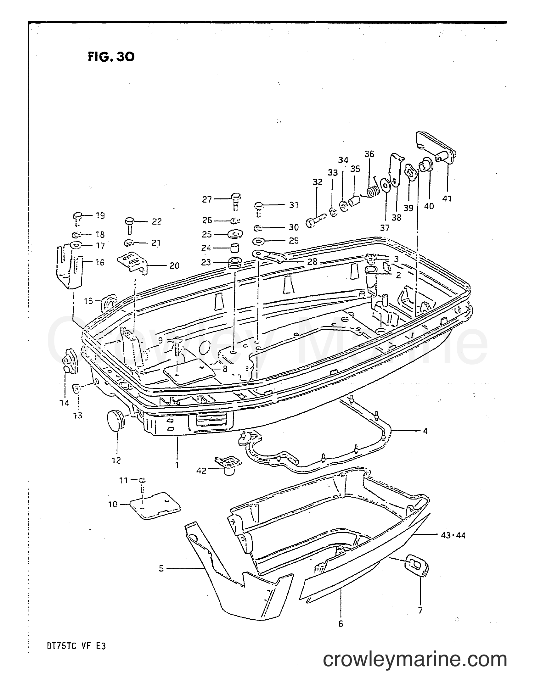 Suzuki Marine DT75 - LOWER COVER