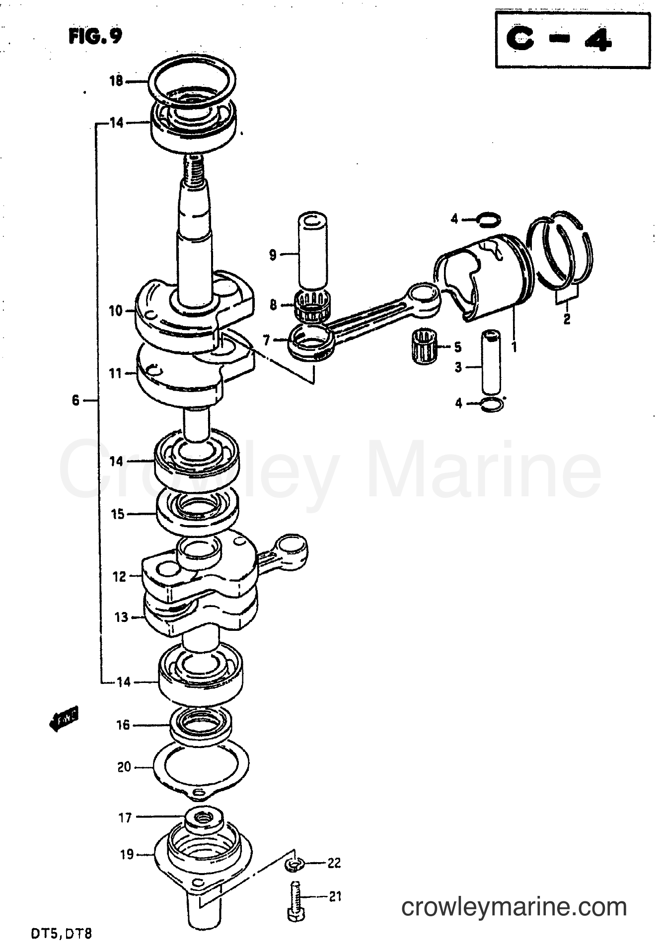 Suzuki Marine DT8 - DT8 CRANKSHAFT