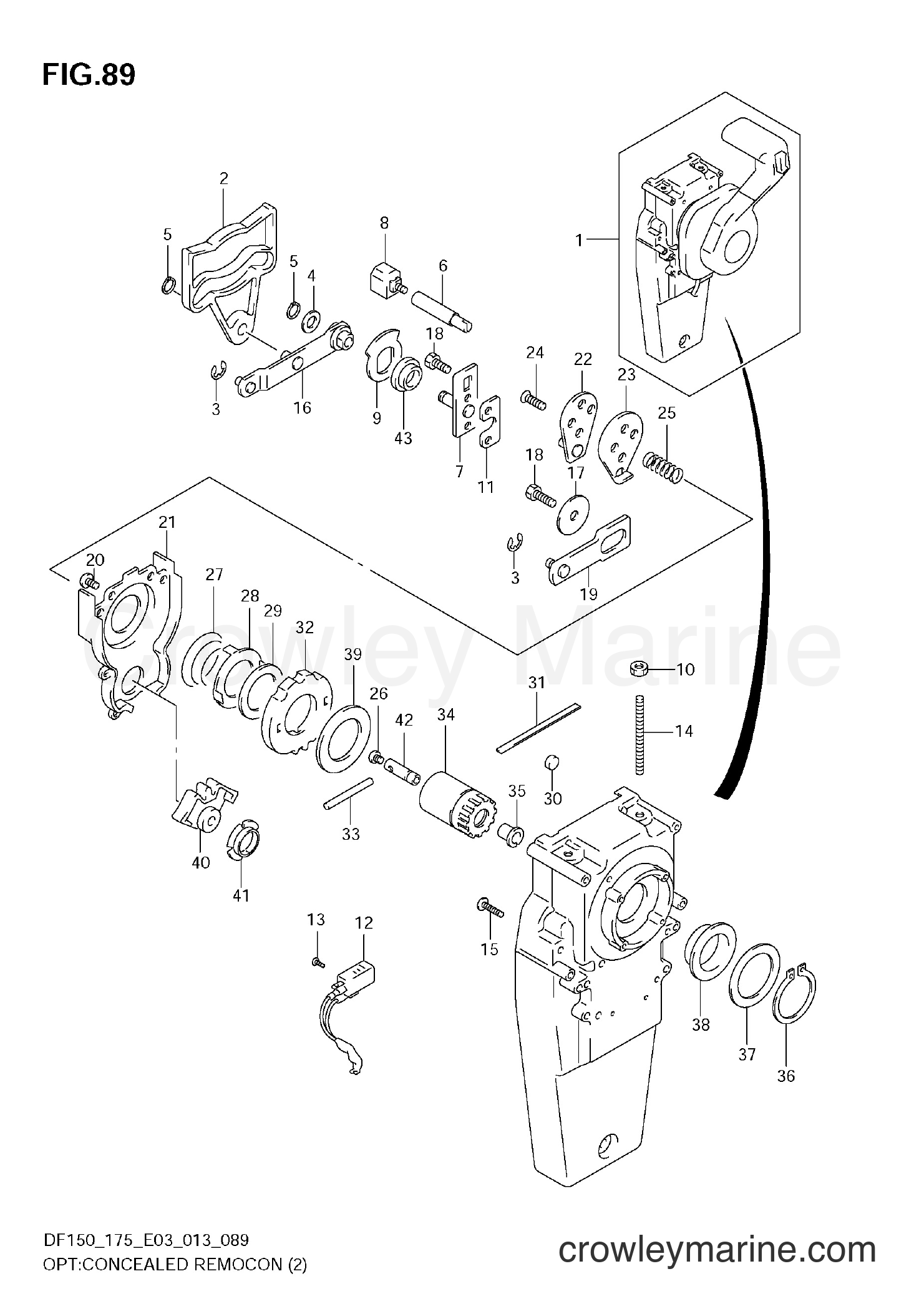 Suzuki Marine DF175 310001~ - OPT:CONCEALED REMOCON (2)