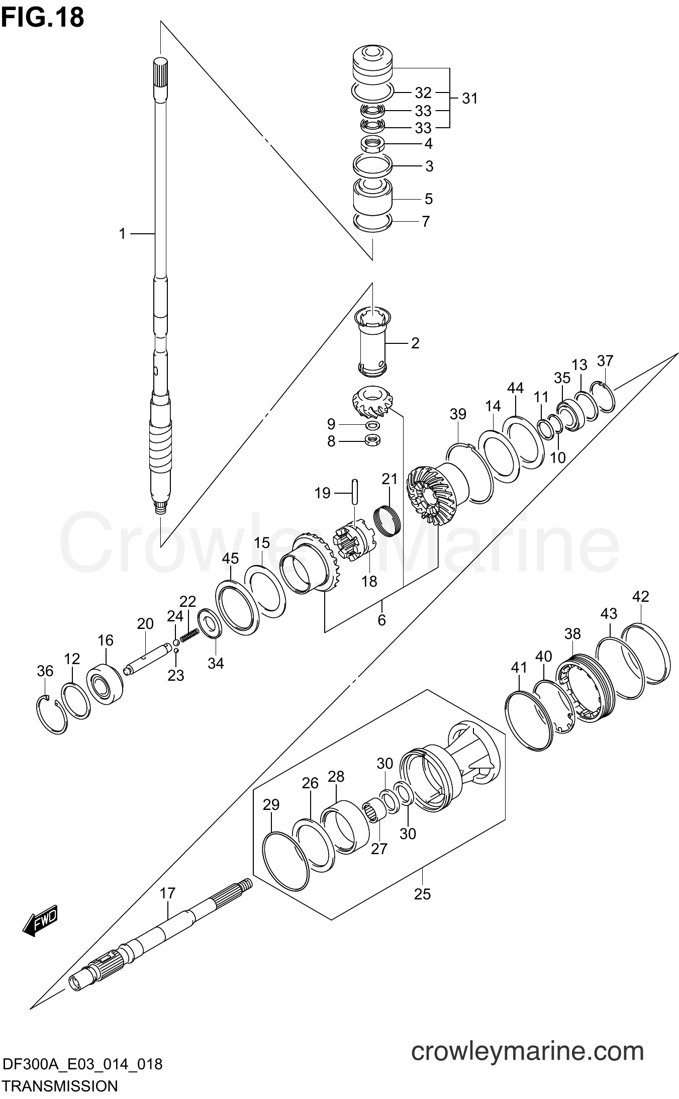 Suzuki Marine DF300AP 410001~ - TRANSMISSION
