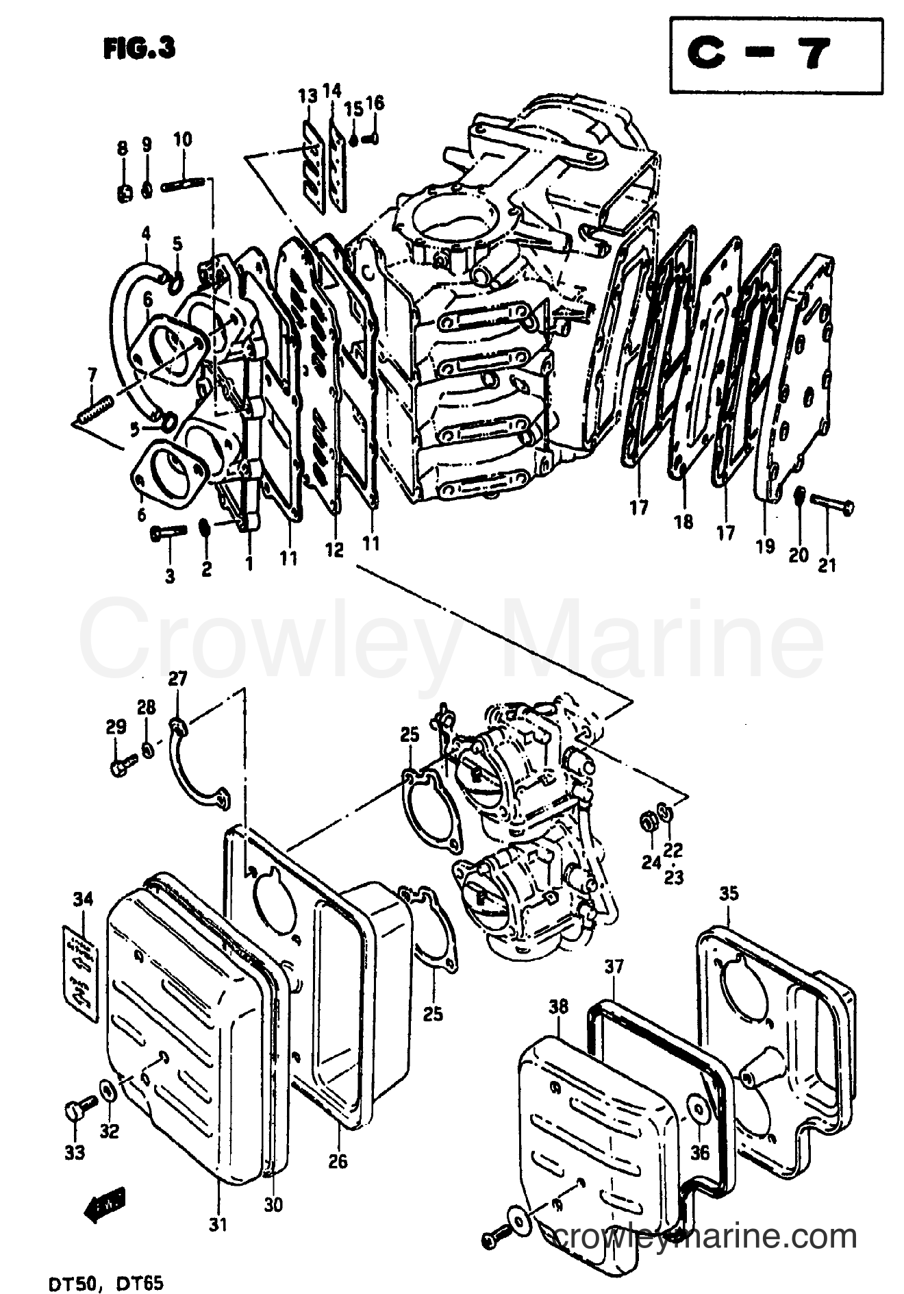 Suzuki Marine DT50M - INLET CASE