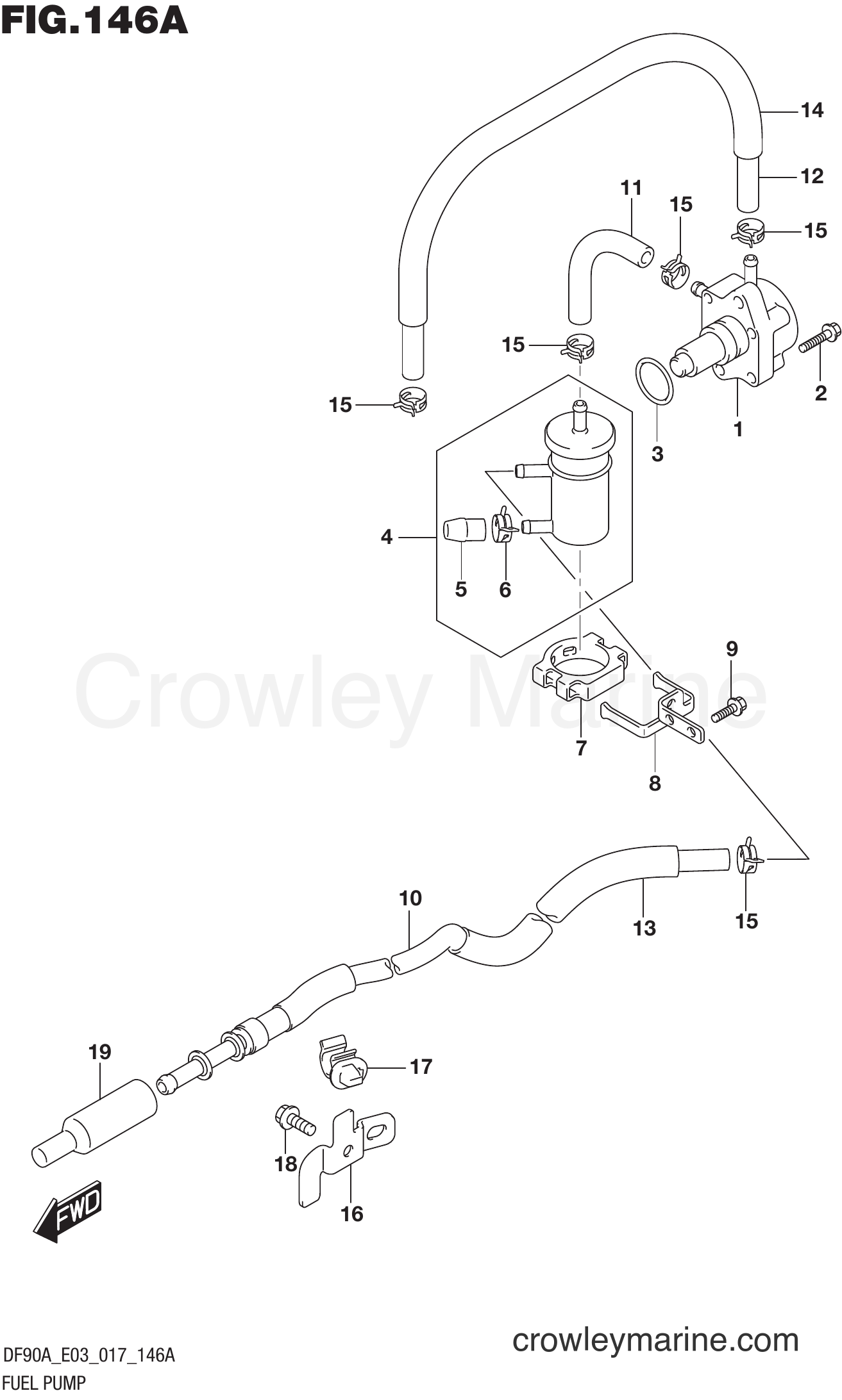 Suzuki Marine DF70A 710001~ - FUEL PUMP
