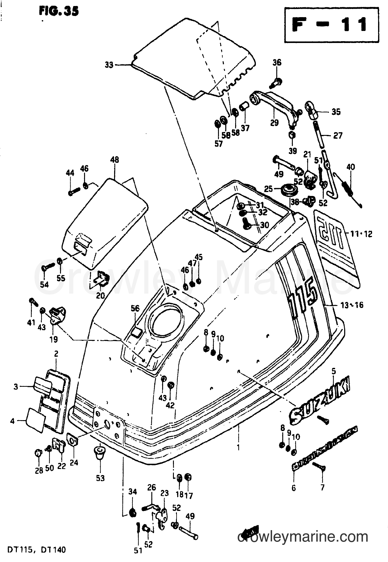 Suzuki Marine DT140 - ENGINE COVER (MODEL VZ)