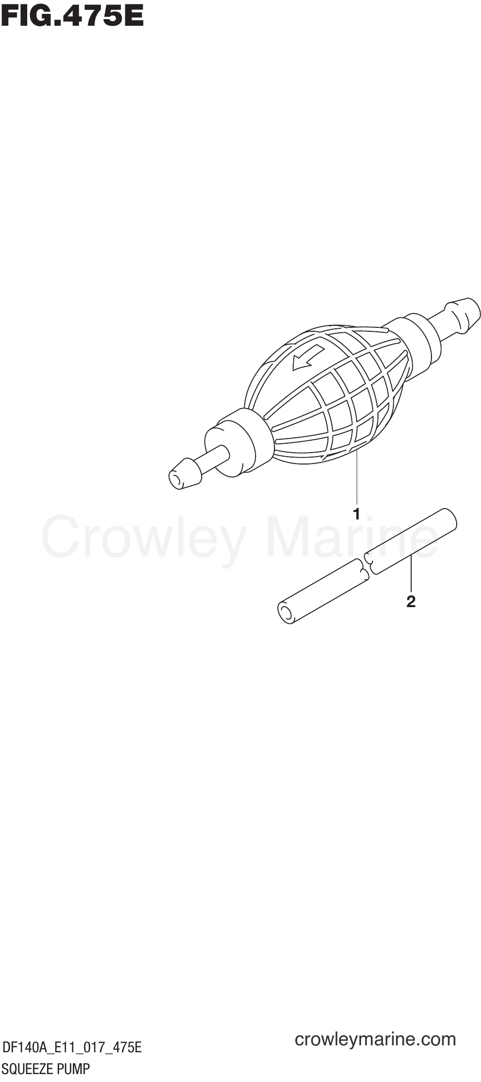Suzuki Marine DF140AT 710001~ - SQUEEZE PUMP (DF140AZ E11)