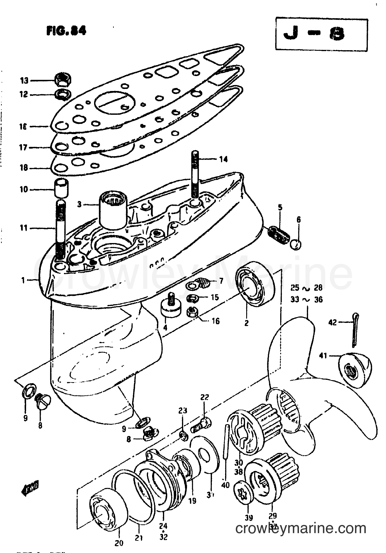 Suzuki Marine DT4.5 - GEAR CASE - PROPELLER