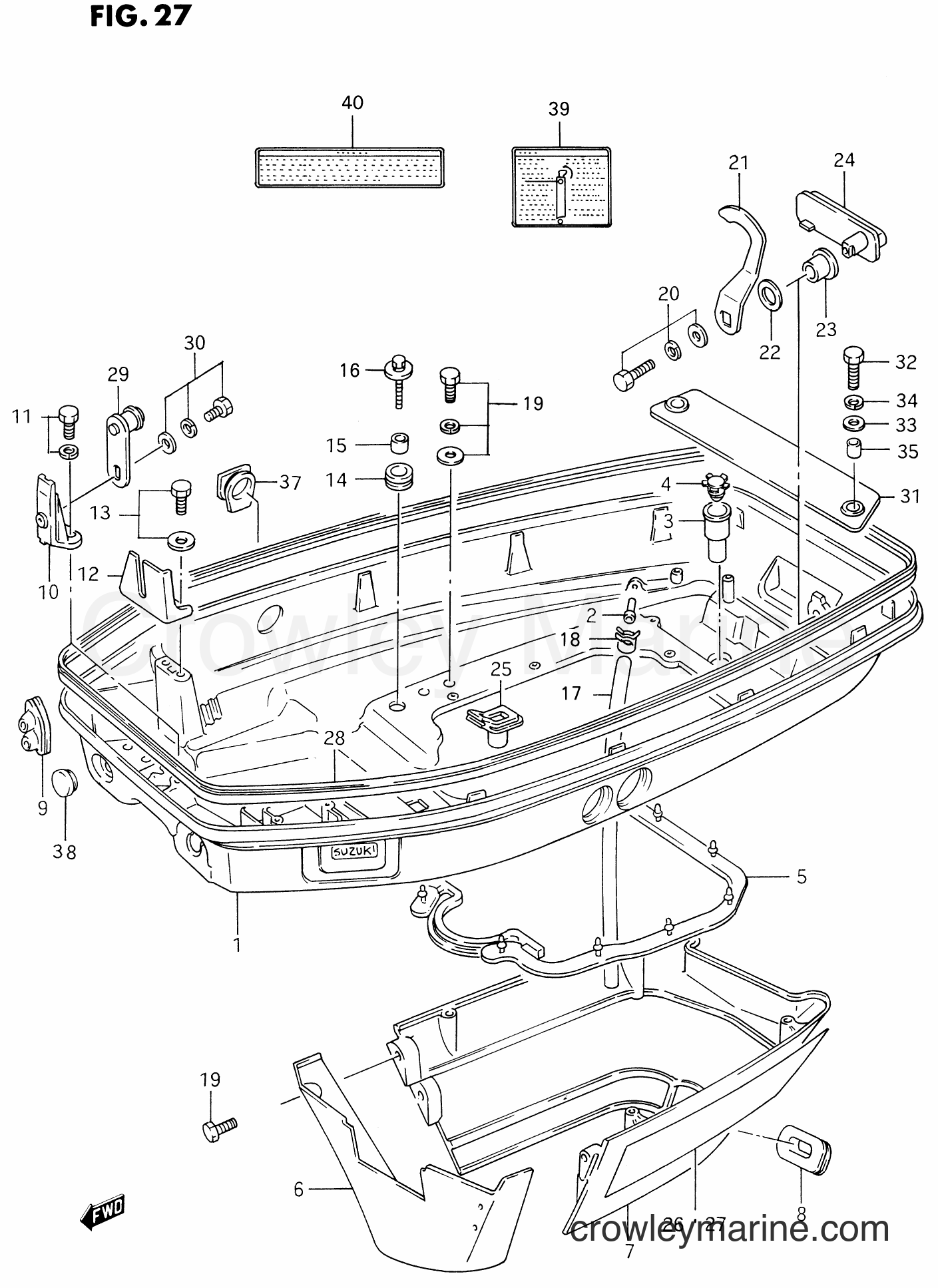 Suzuki Marine DT75 - LOWER COVER