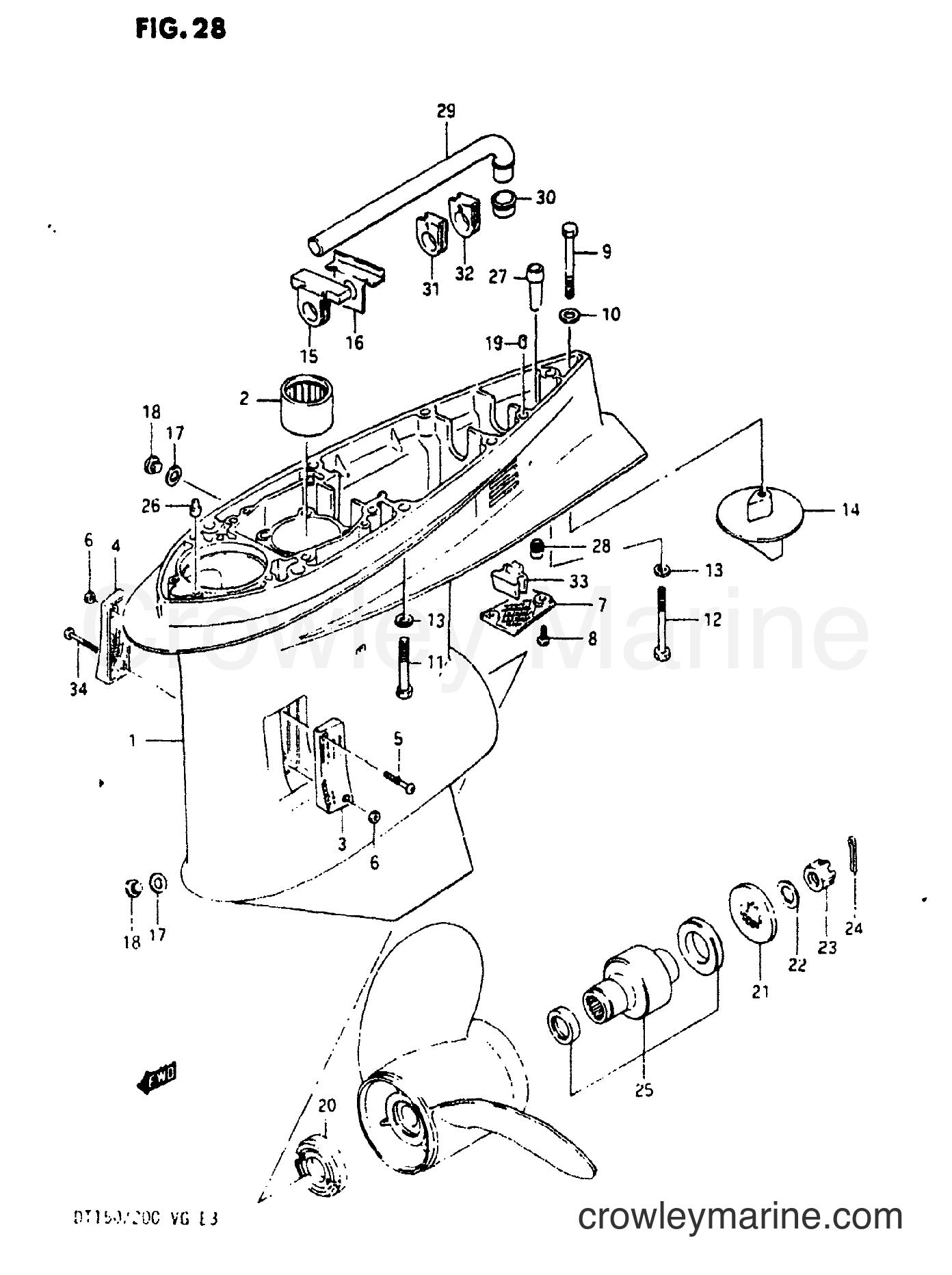 Suzuki Marine DT200 - GEAR CASE