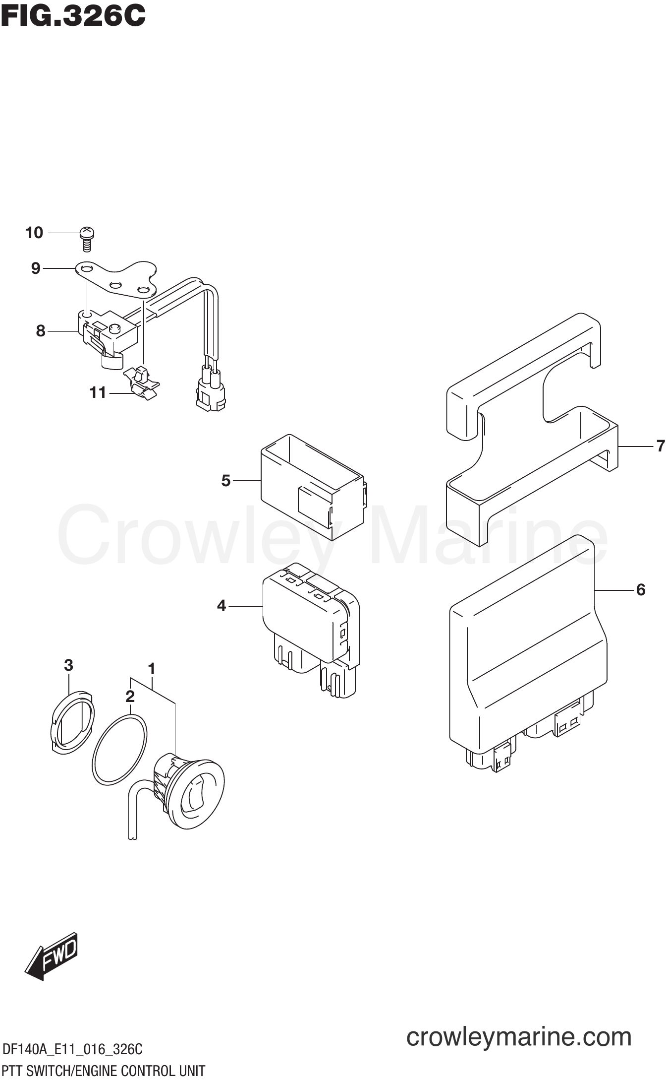 Suzuki Marine DF100AT 610001~ - PTT SWITCH/ENGINE CONTROL UNIT (DF115AT E40)