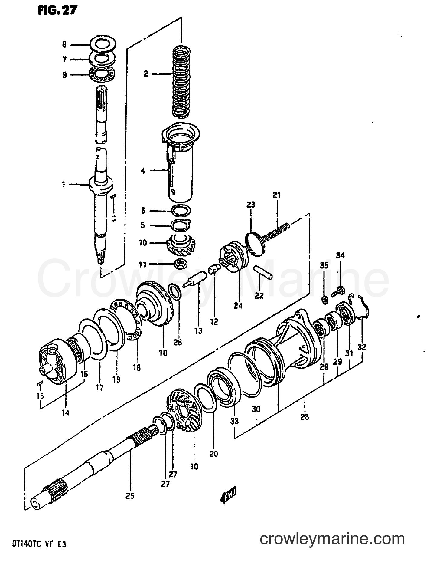 Suzuki Marine DT140 - TRANSMISSION
