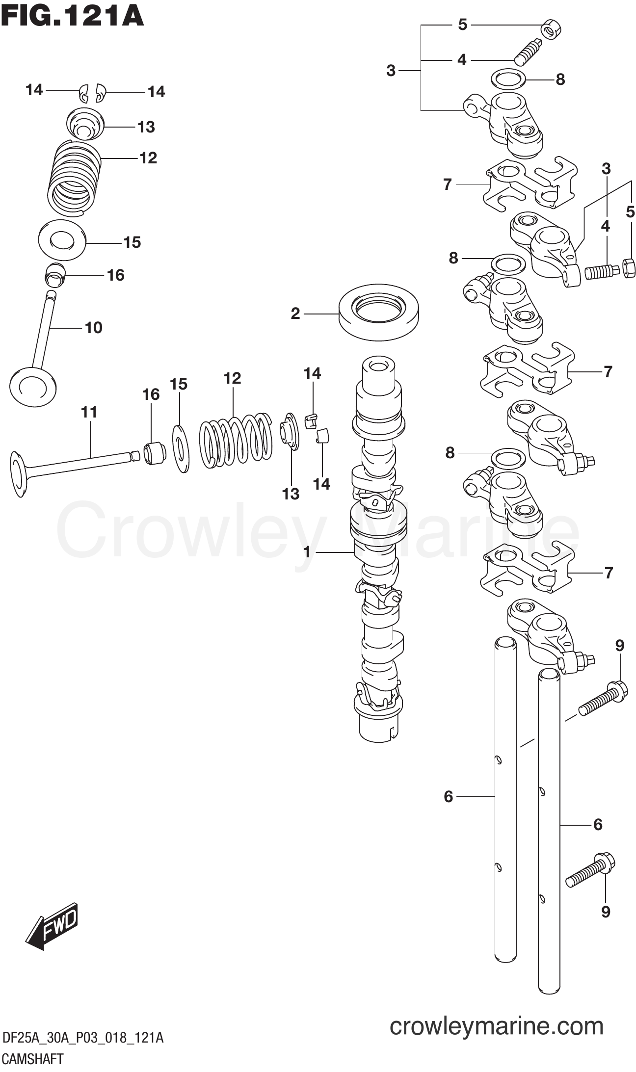 Suzuki Marine DF30ATH 810001~ - CAMSHAFT