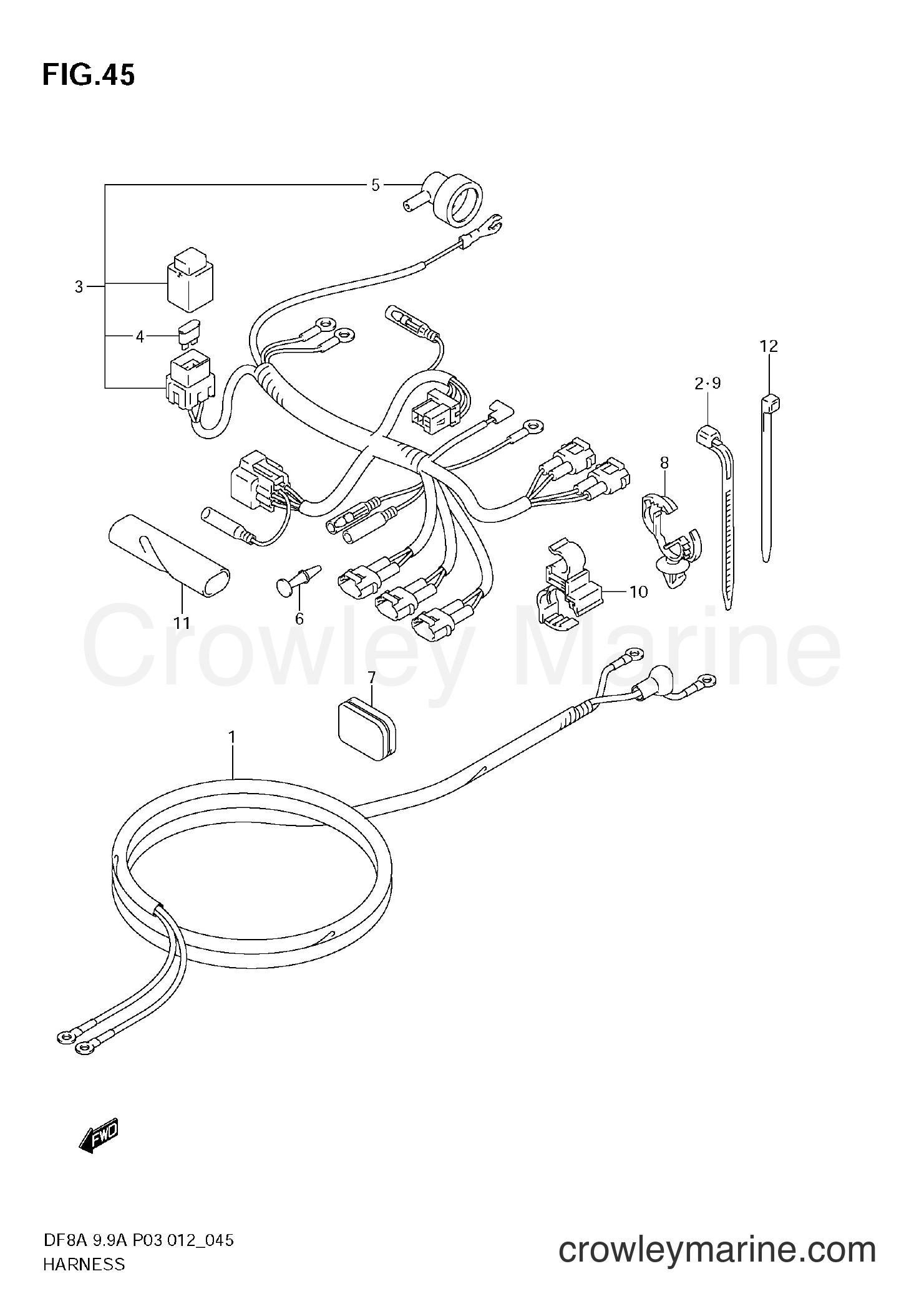 Suzuki Marine DF9.9A 00994F-210001~ - HARNESS (DF8A)