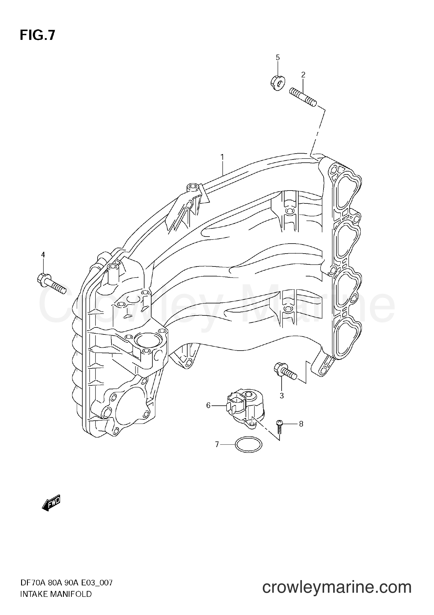 Suzuki Marine DF80A - INTAKE MANIFOLD