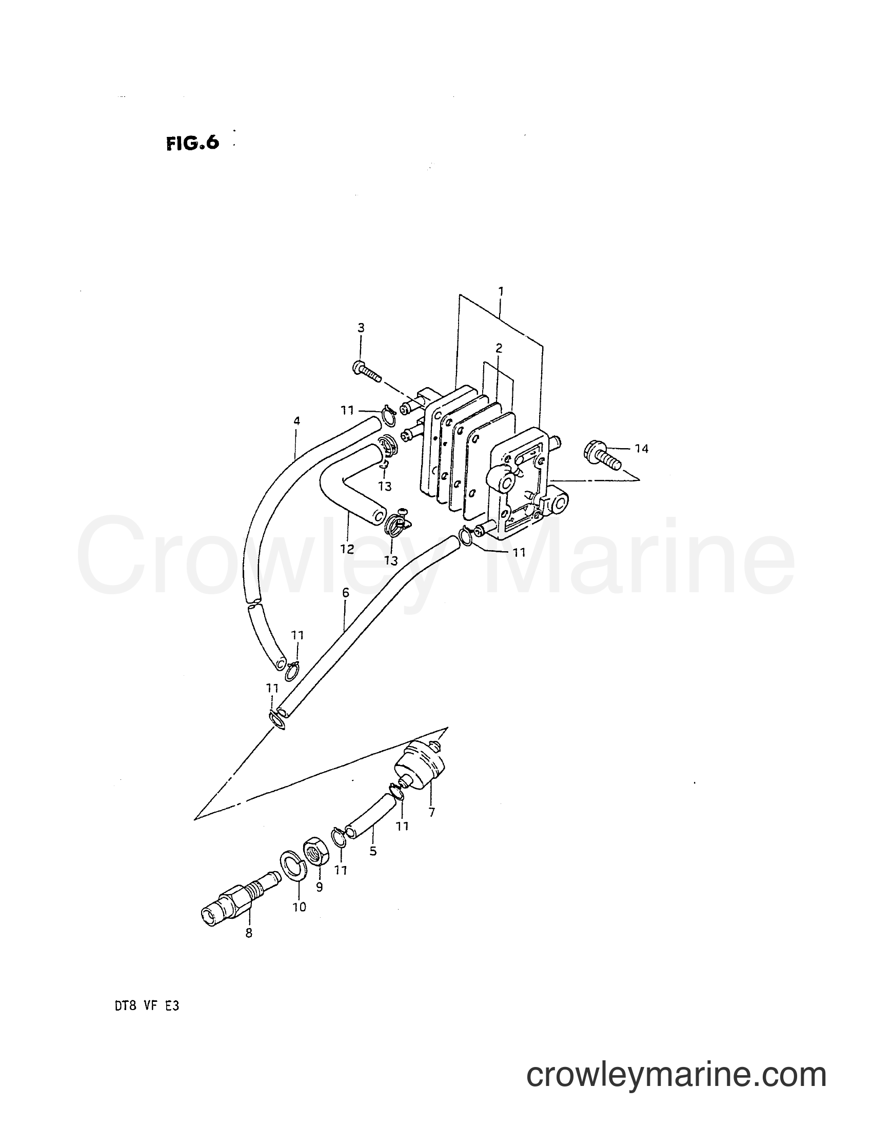 Suzuki Marine DT8 - FUEL PUMP