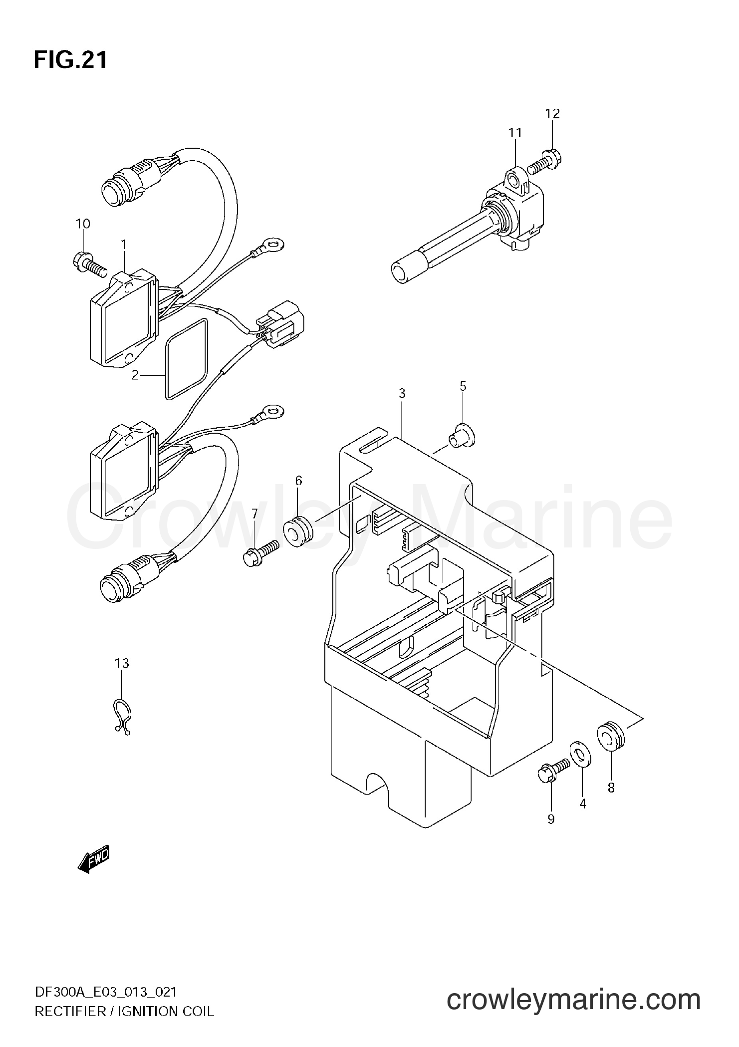 Suzuki Marine DF300AP 310001~ - RECTIFIER / IGNITION COIL