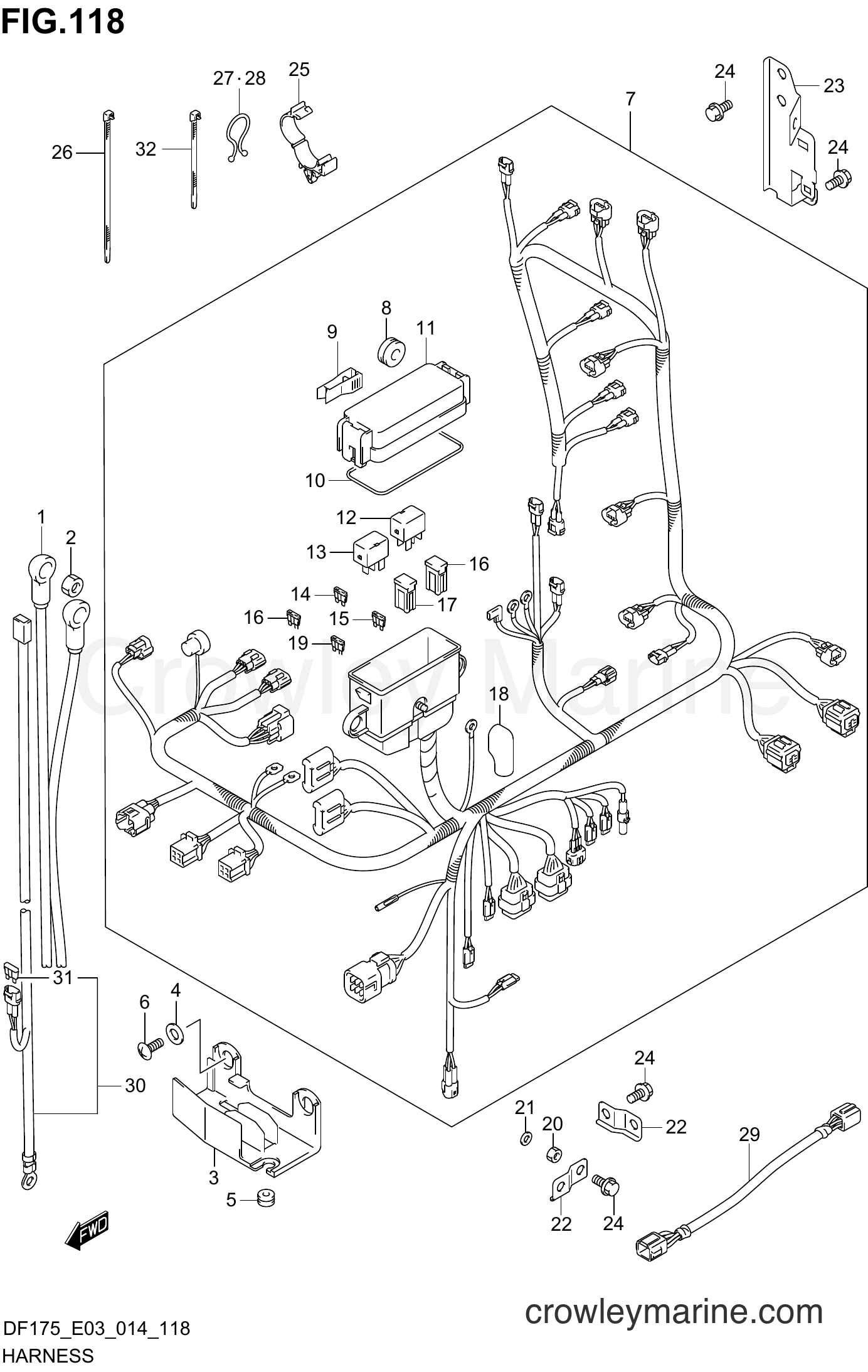Suzuki Marine DF175TG 41001~ - HARNESS (DF175TG E03)