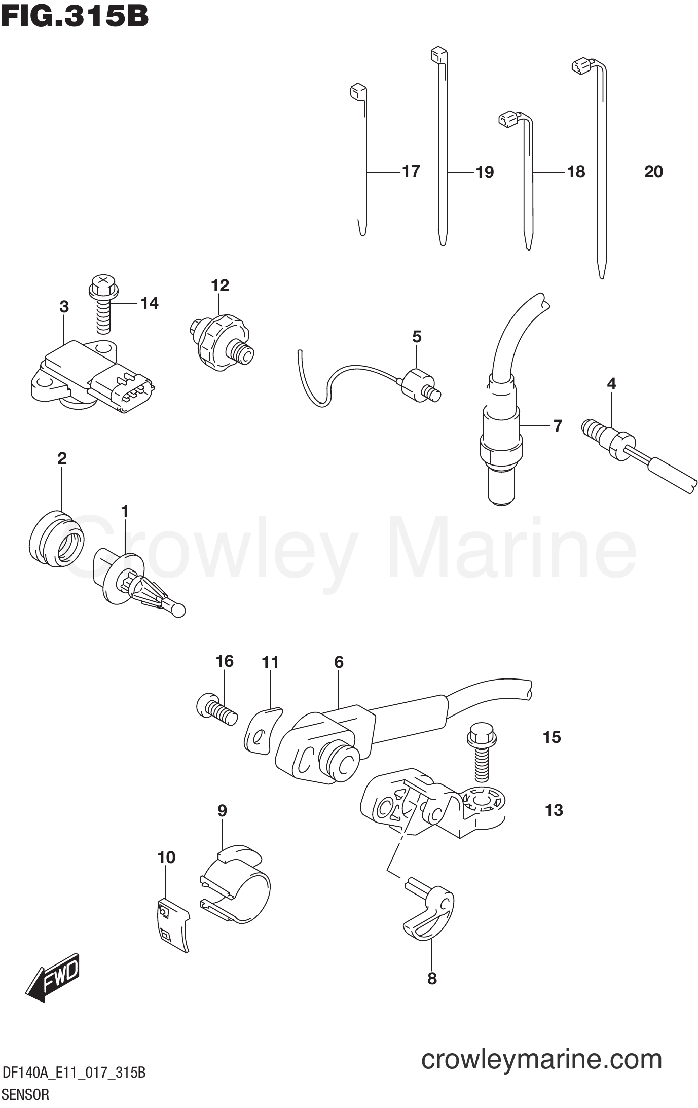 Suzuki Marine DF115AST 710001~ - SENSOR (DF115AT E11)