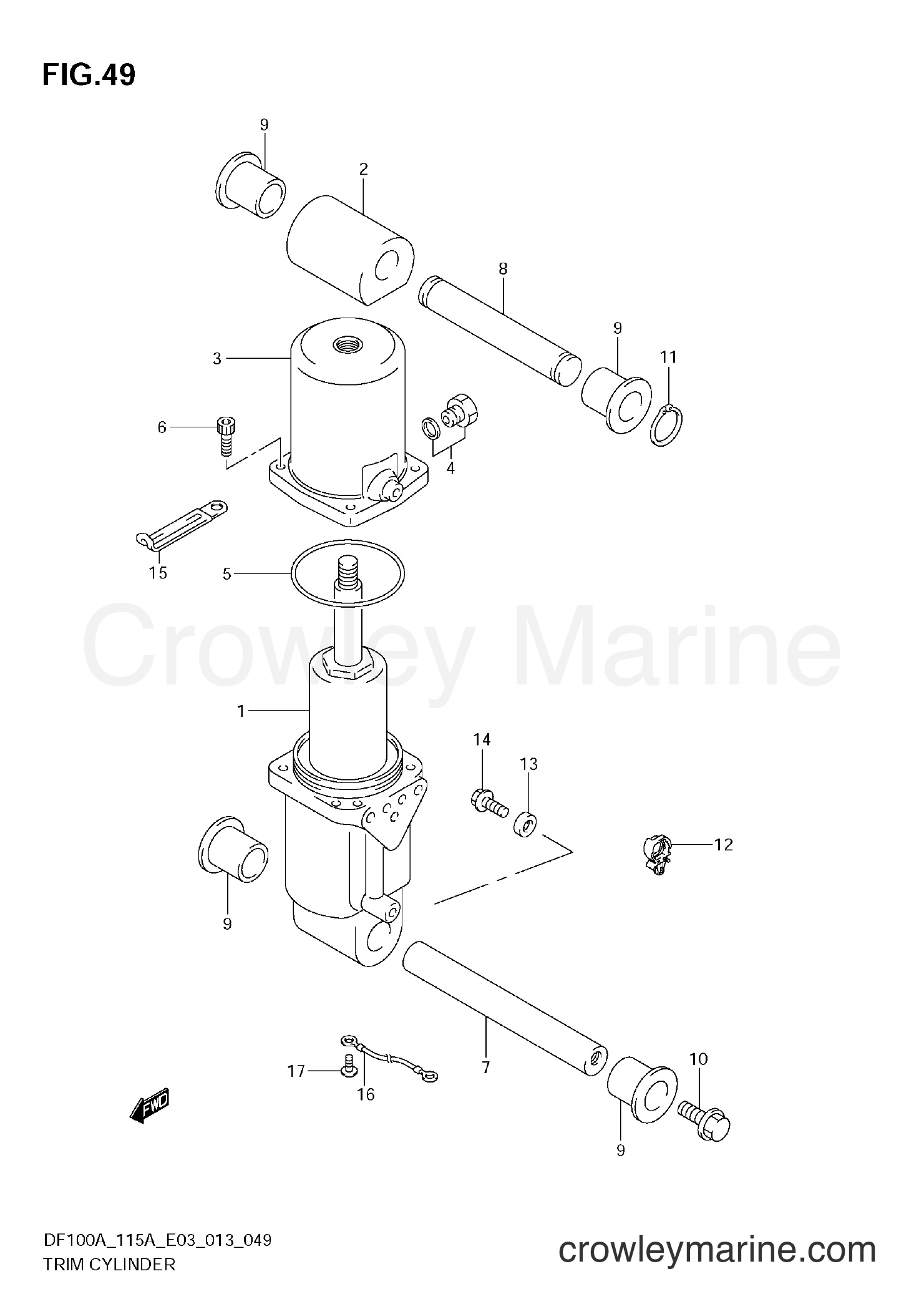 Suzuki Marine DF115A 310001~ - TRIM CYLINDER