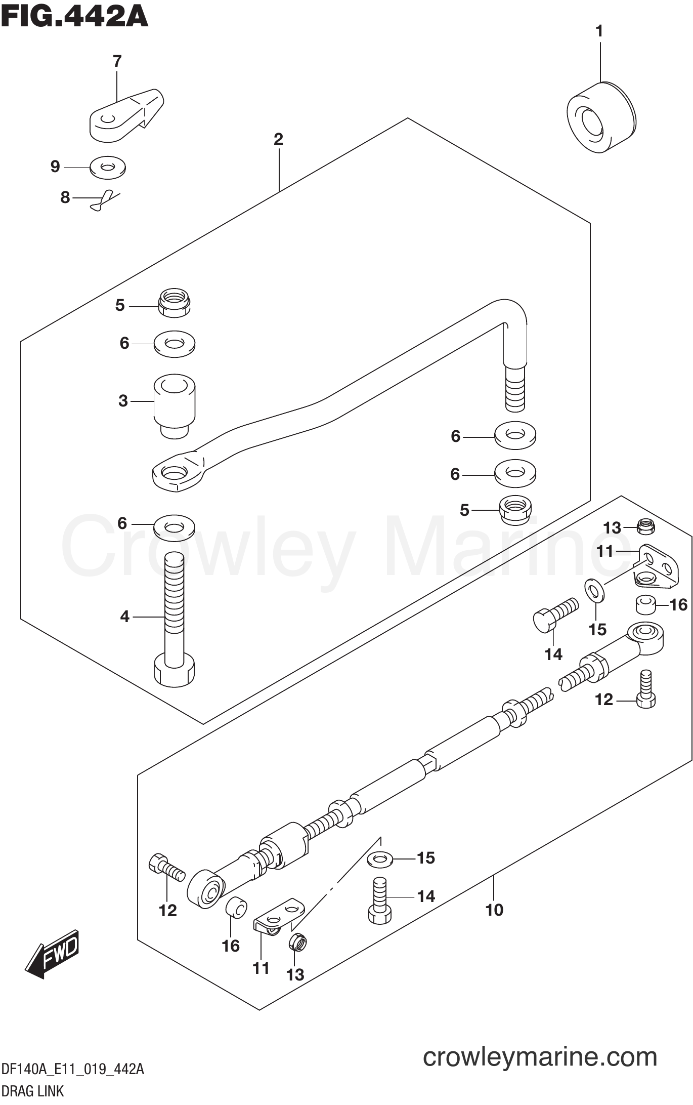 Suzuki Marine DF140AT 910001~ - DRAG LINK