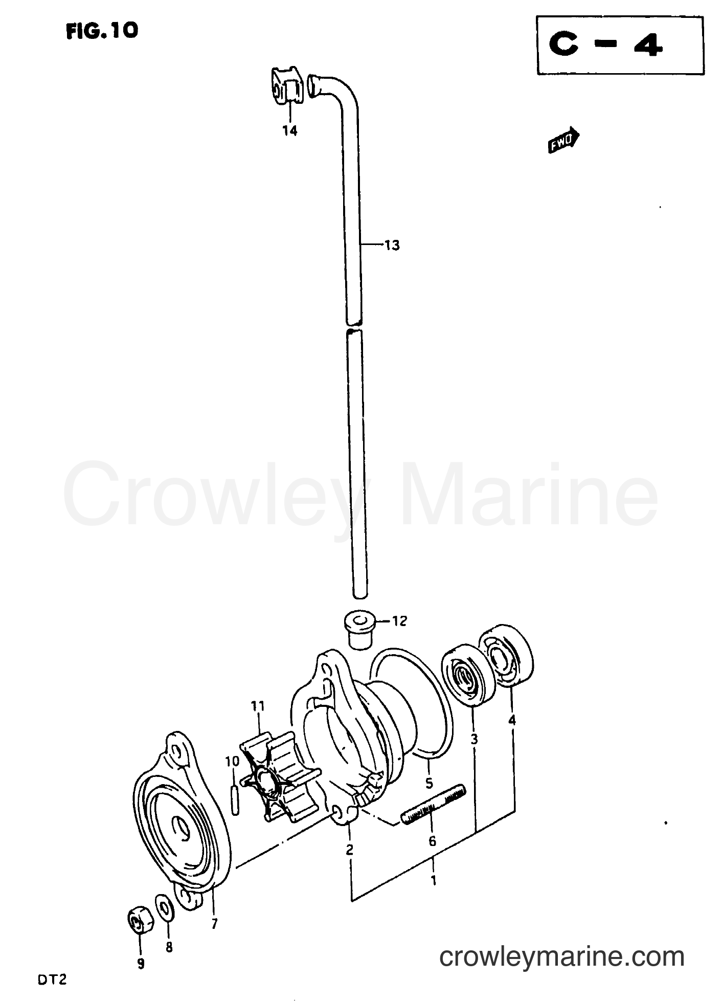 Suzuki Marine DT2 - WATER PUMP