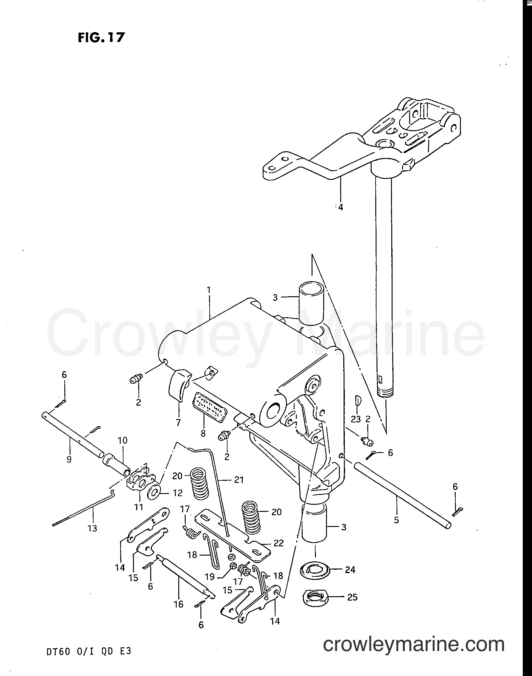 Suzuki Marine DT60 - SWIVEL BRACKET